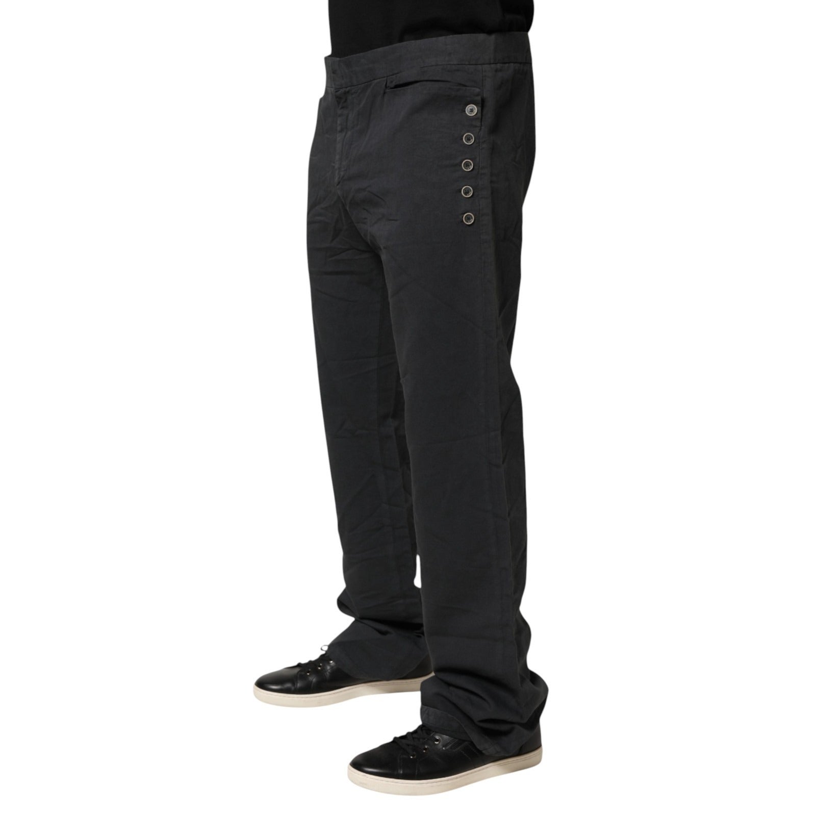 Just Cavalli Black Straight Fit Denim Trouser Jeans - Couture