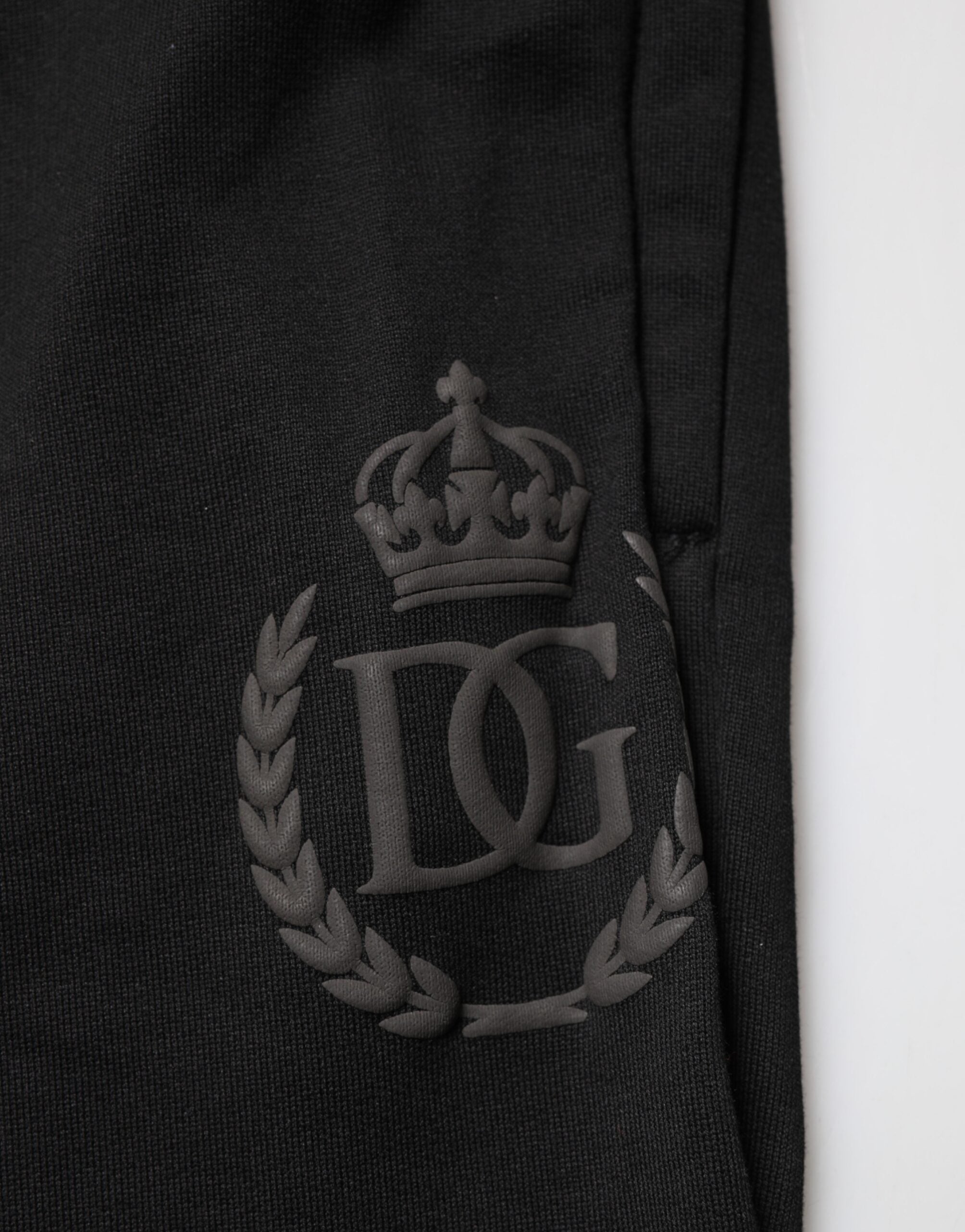 Dolce & Gabbana Black Logo Cotton Skinny Jogger Trouser Pants