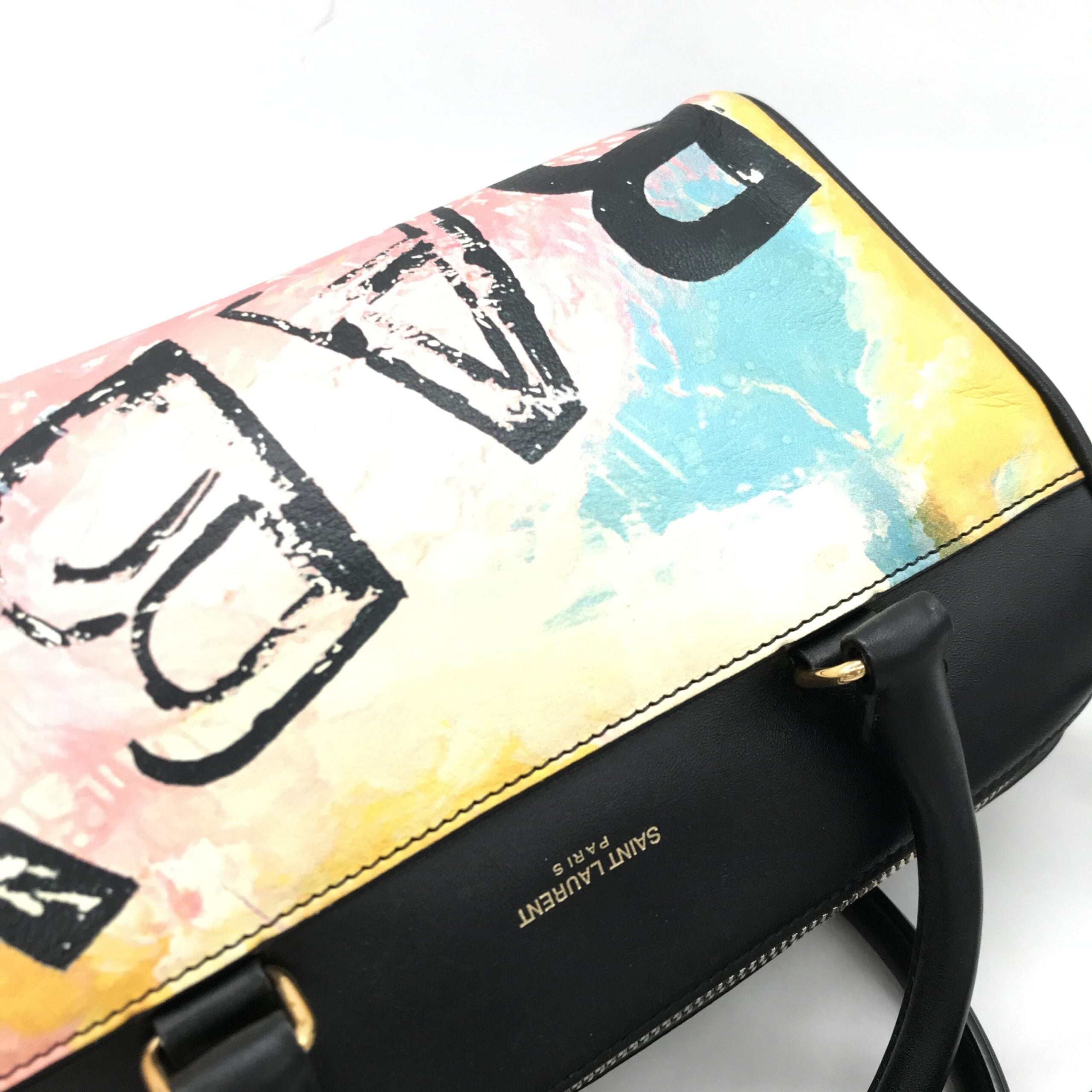 Saint Laurent Baby Duffle Colorful Printed Leather Bag