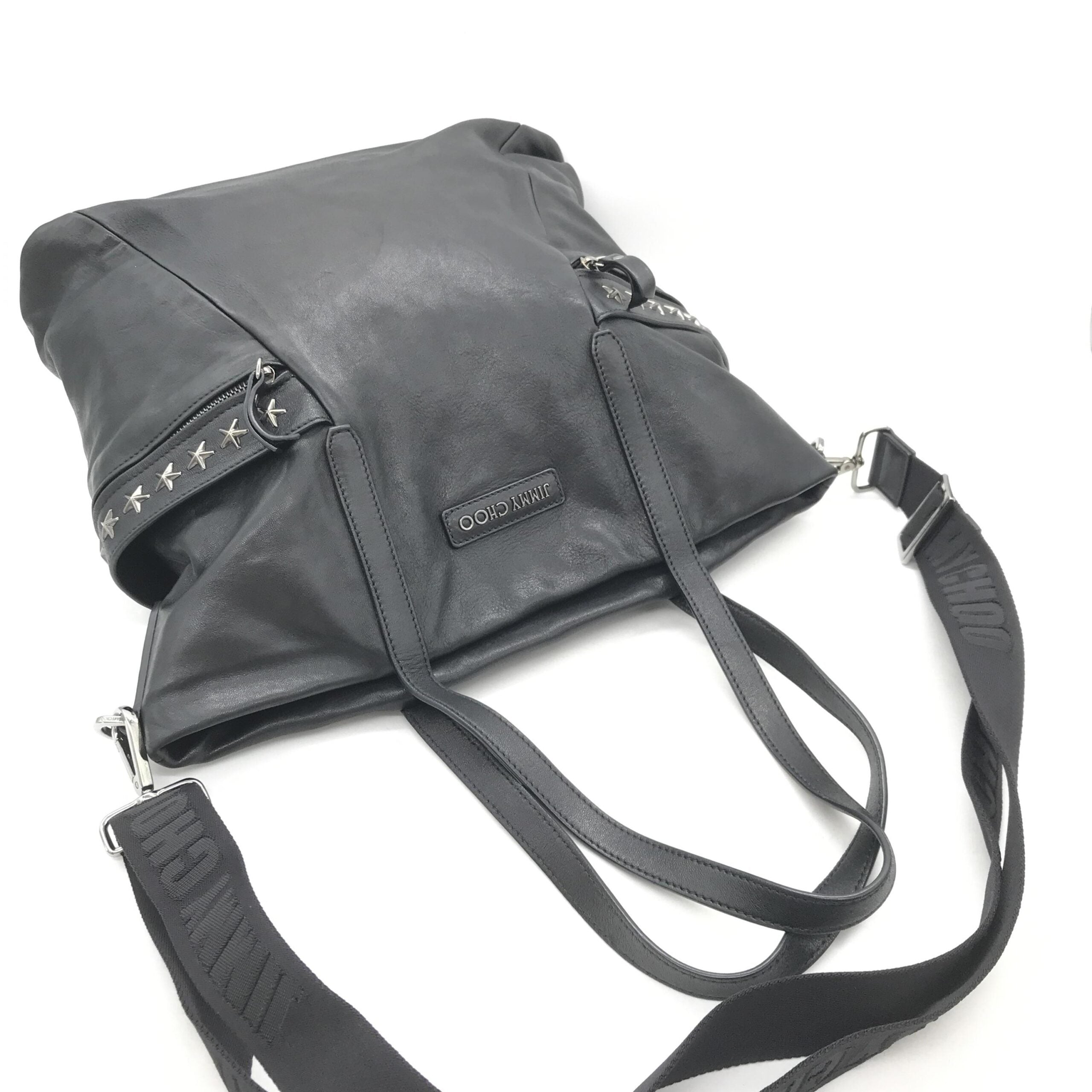 Jimmy Choo Balfour Black Leather Studs Tote