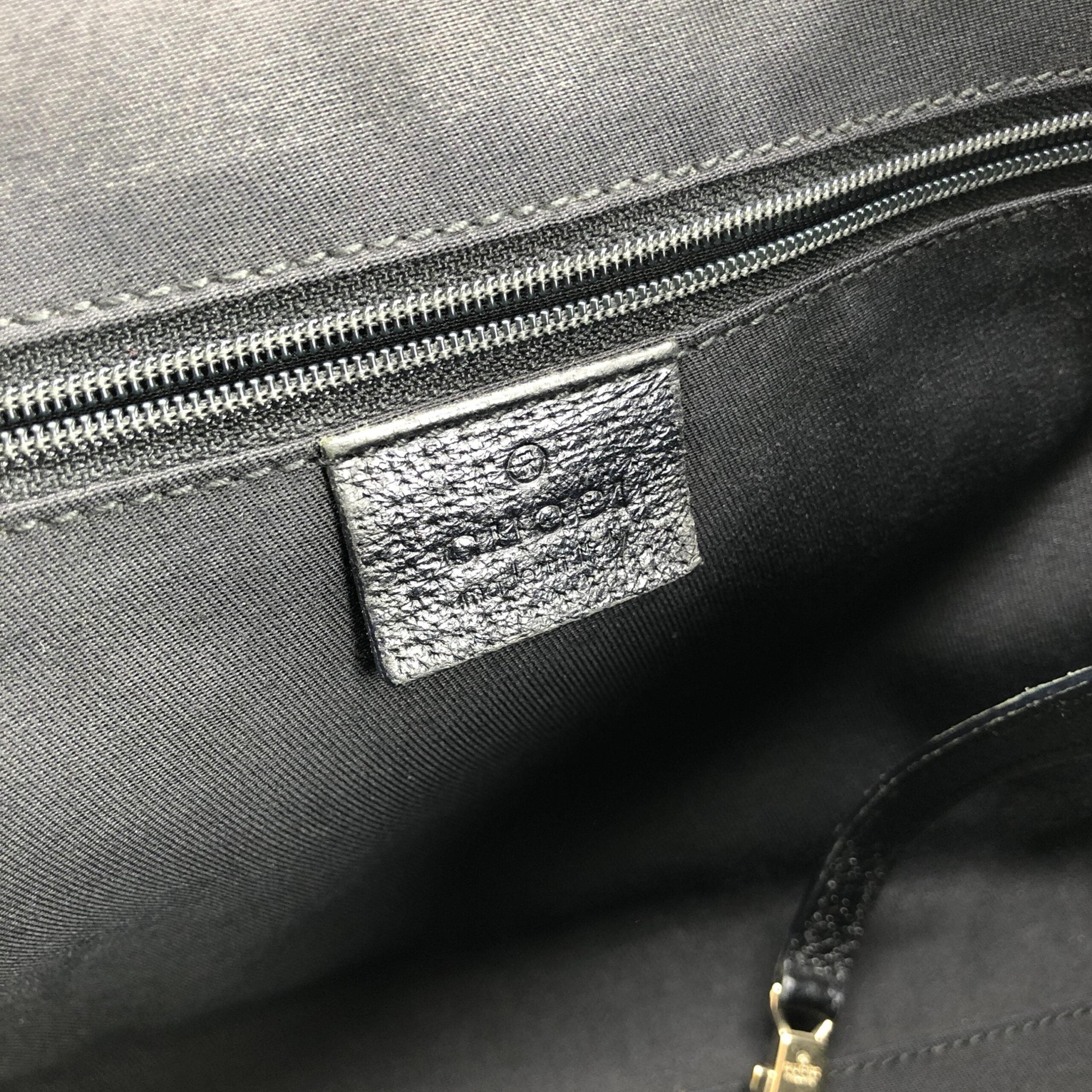 Gucci Black GG Canvas Tote Bag
