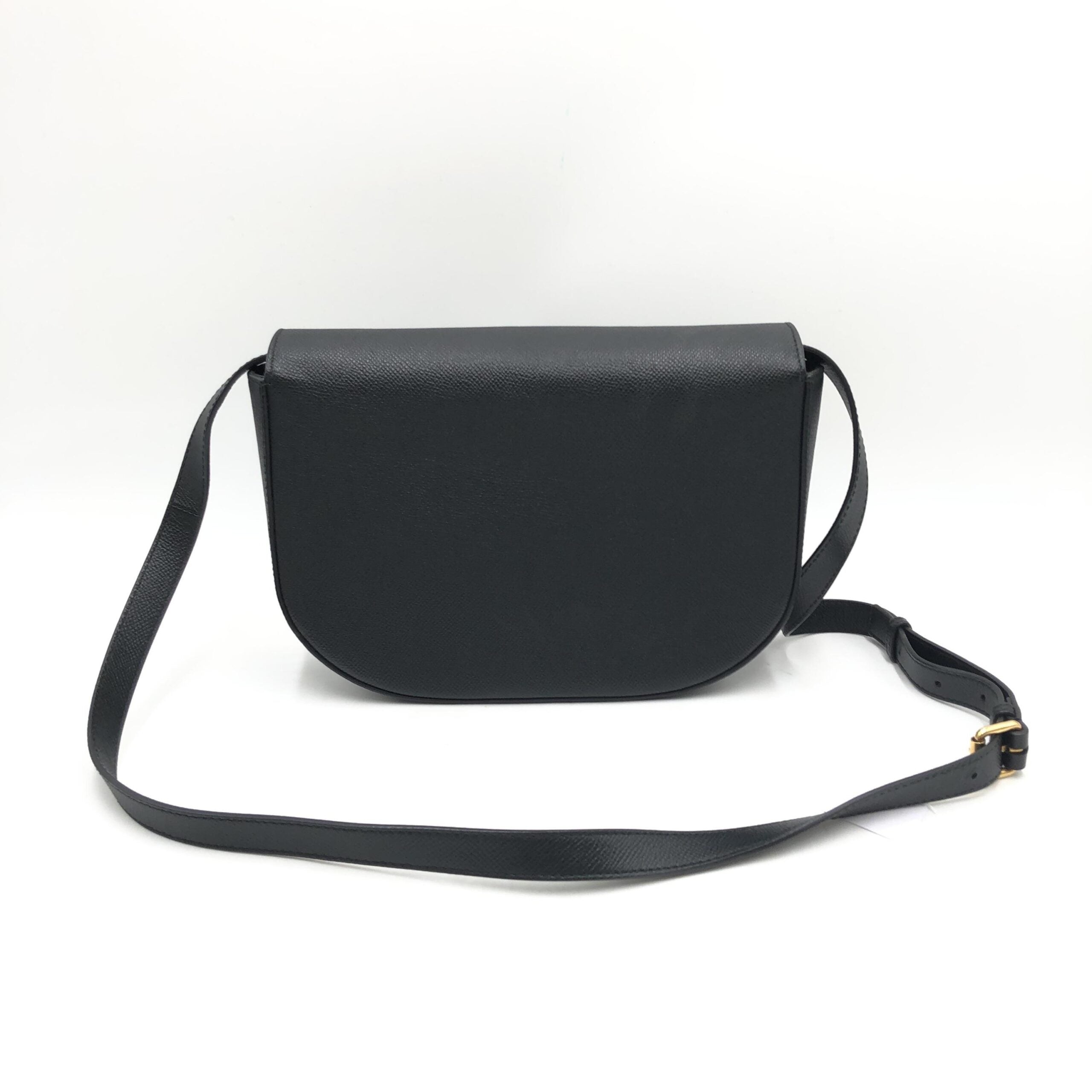 Balenciaga Black Grained Leather Crossbody Bag