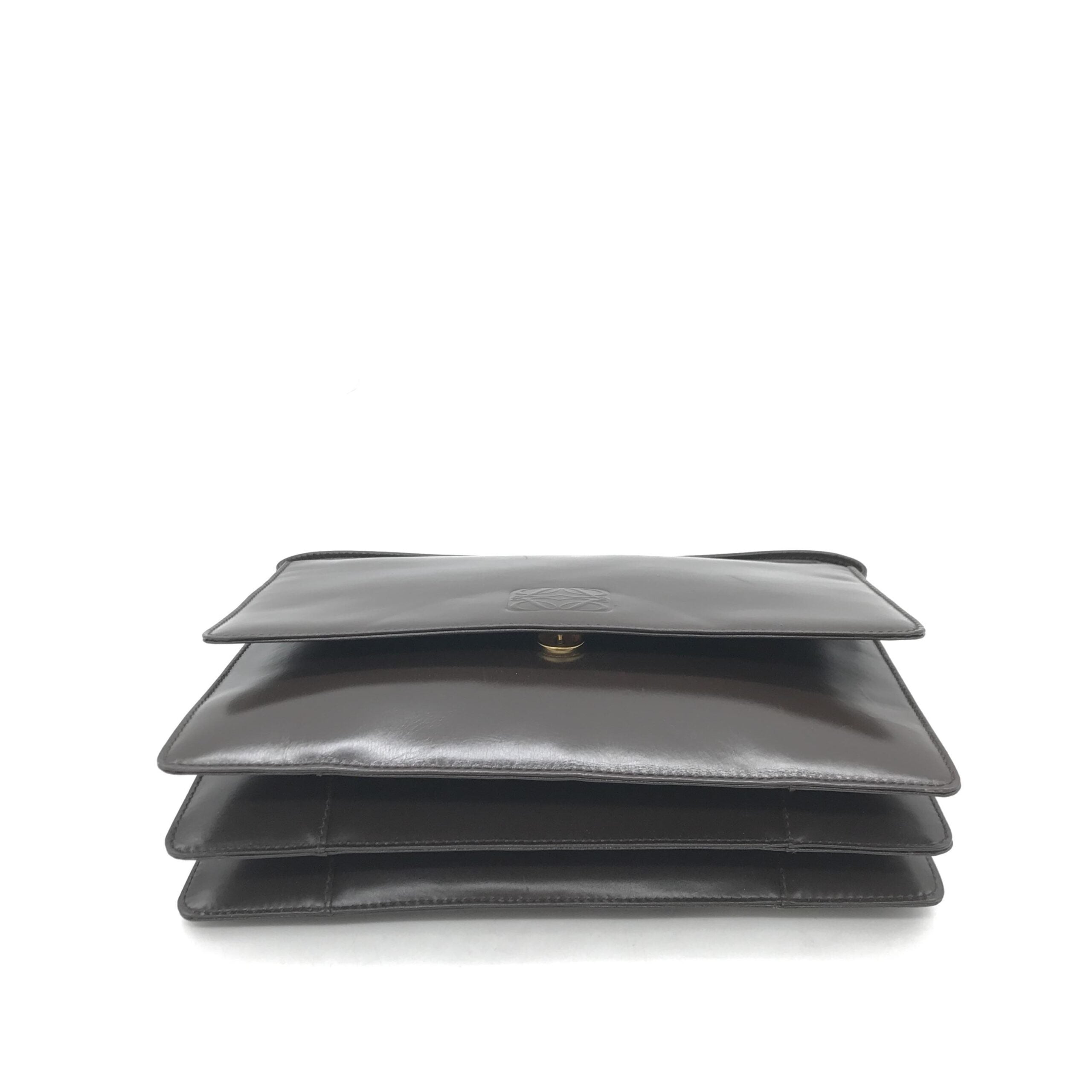 Loewe Black Leather Shoulder Bag