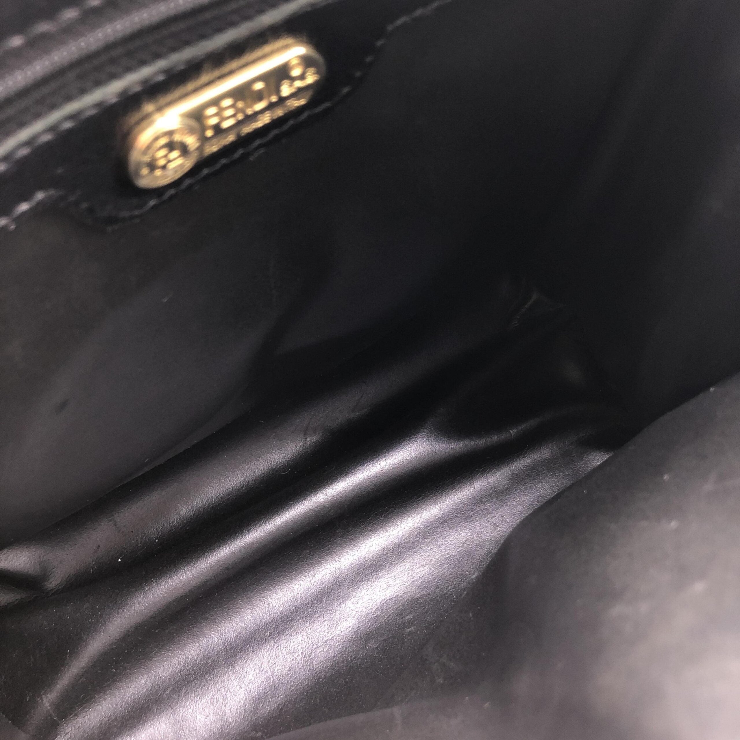 Fendi Black Leather Handbag With Gold Hardware