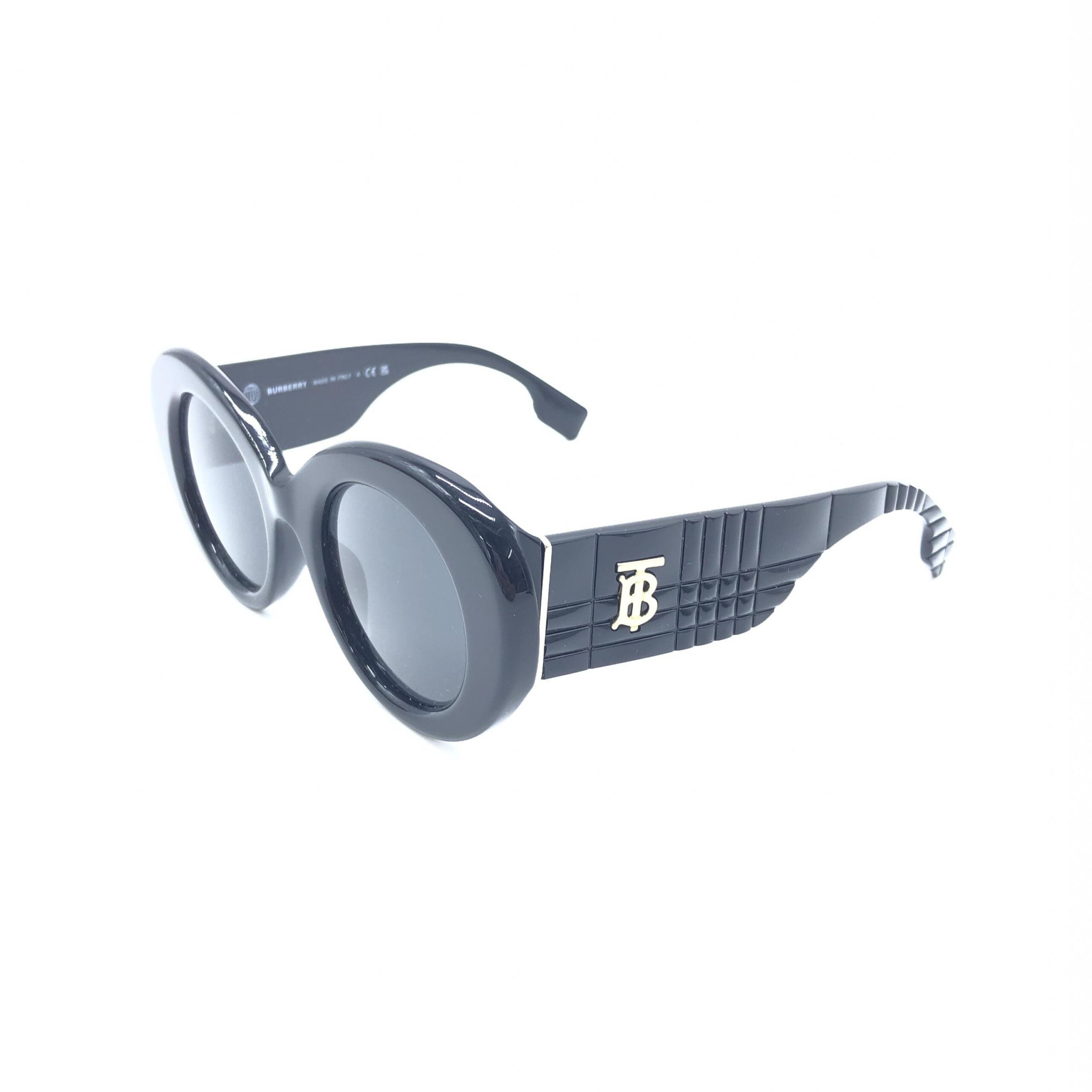 Burberry Black Oversized Round Sunglasses