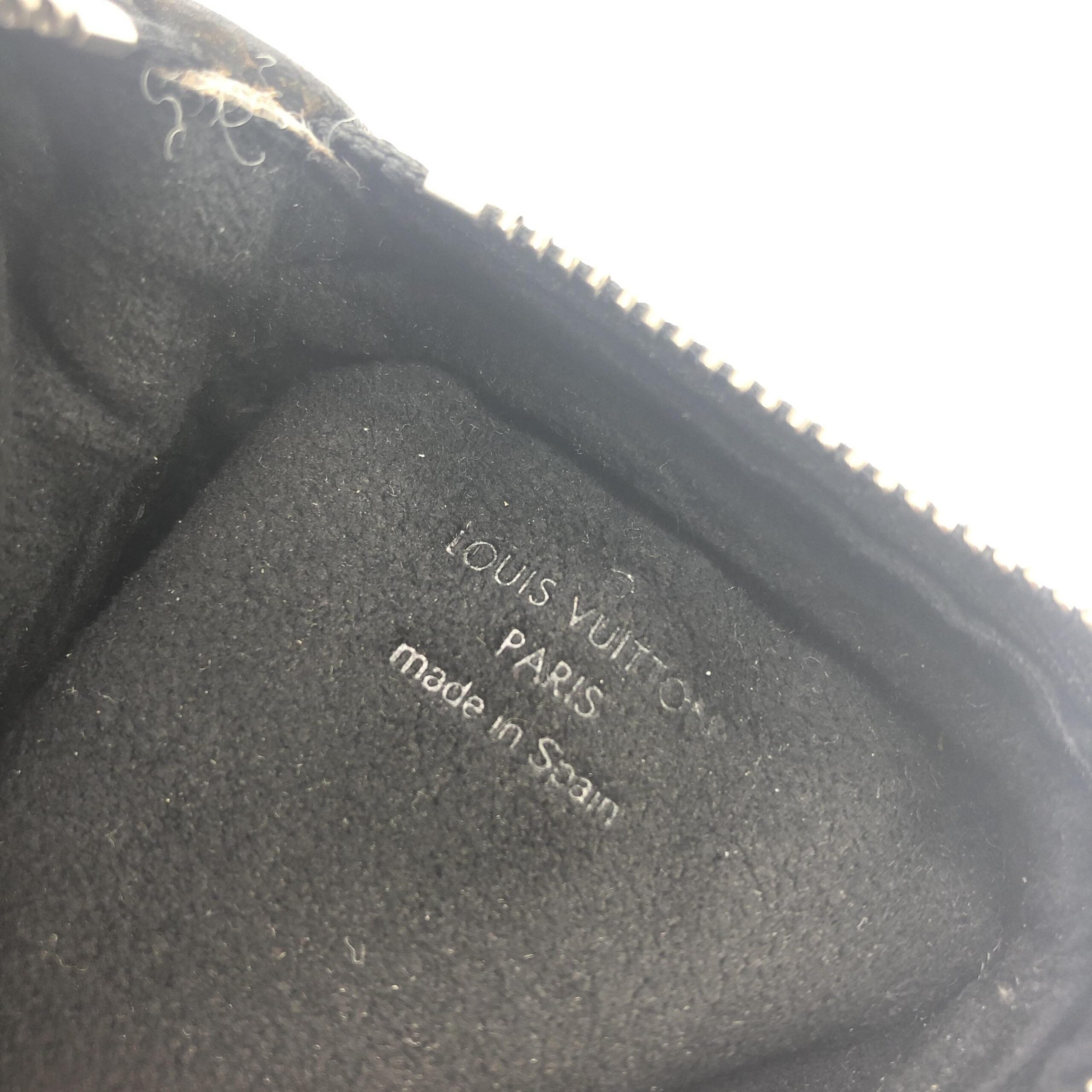 Louis Vuitton Black Leather Zippered Carrying Case
