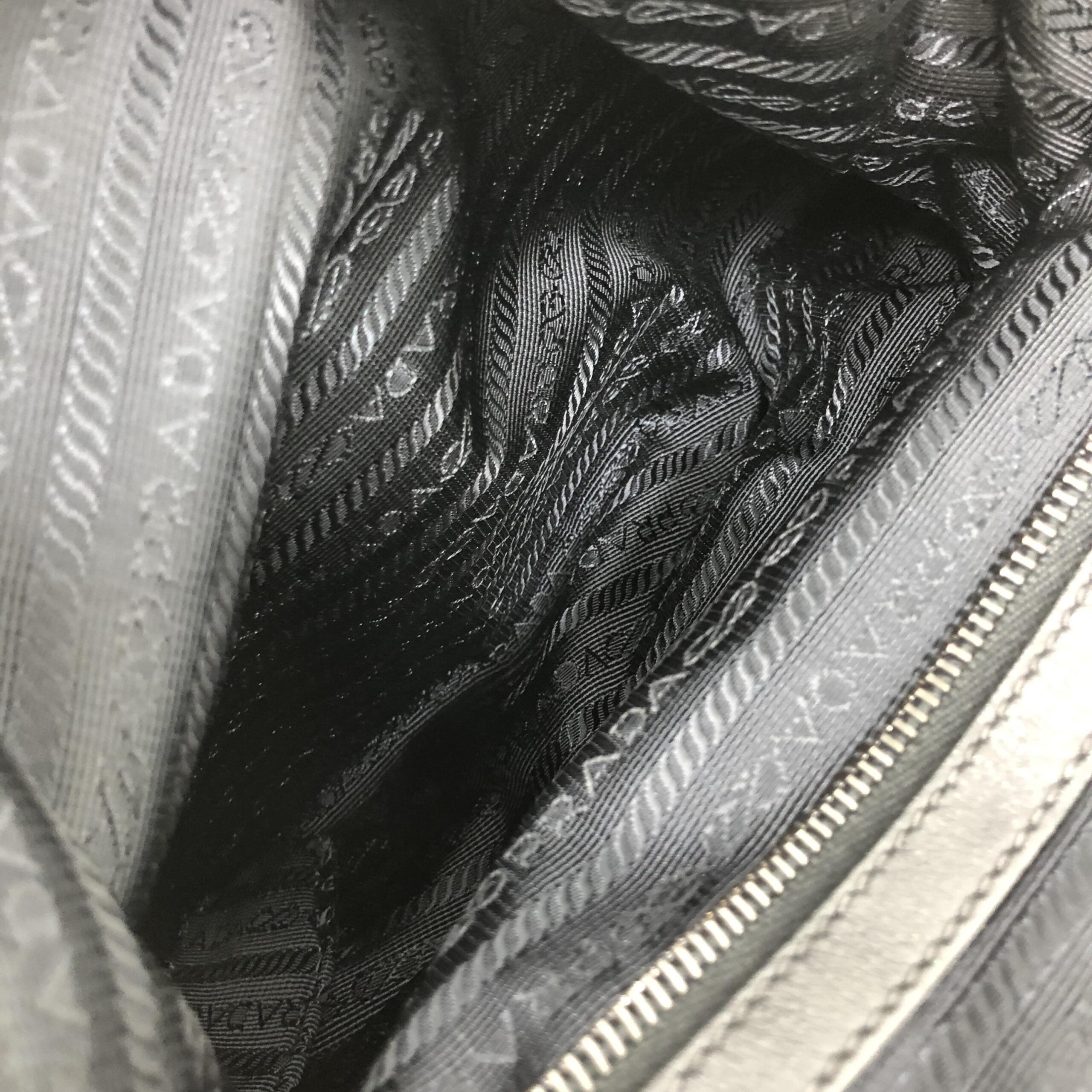 Prada Black Leather Drawstring Backpack