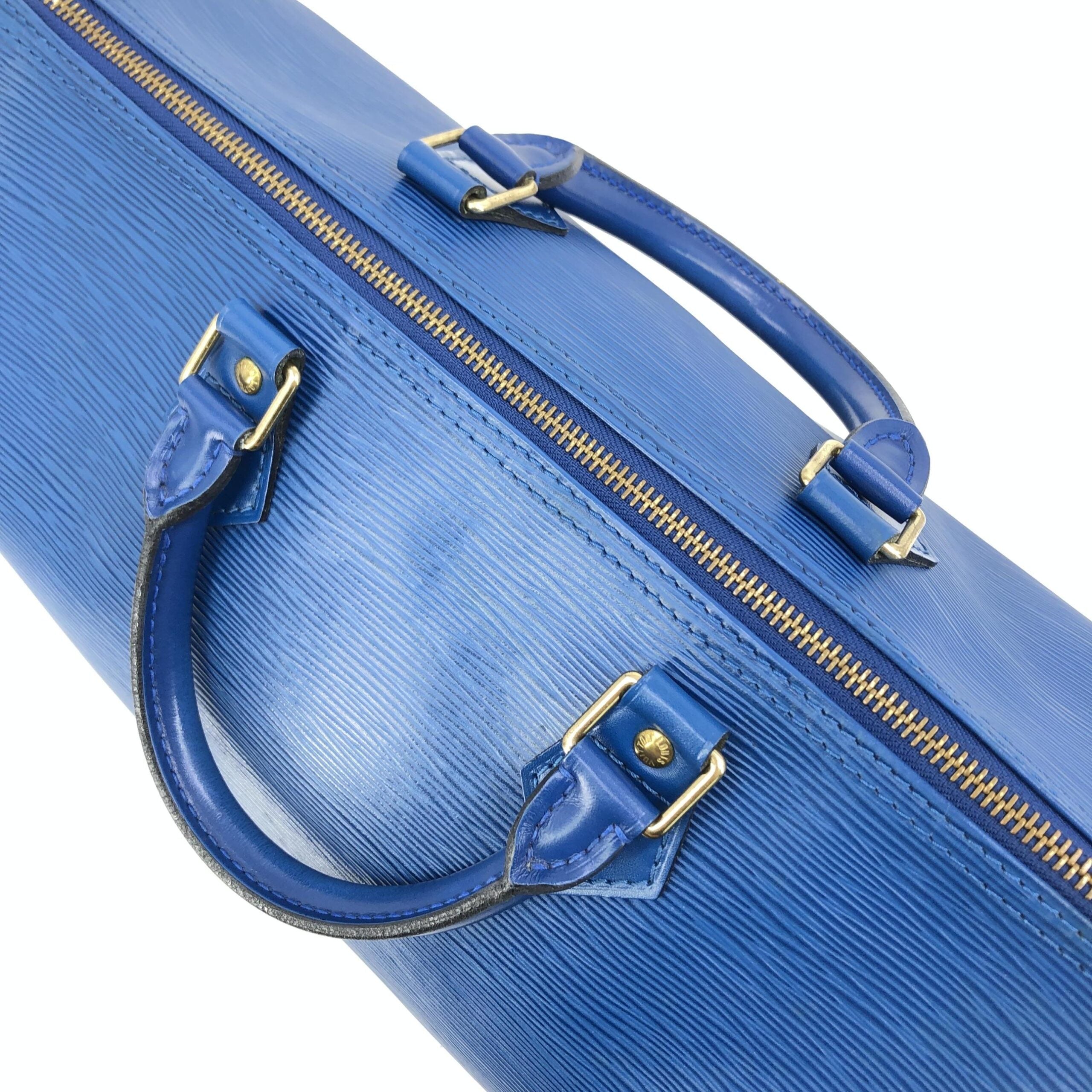 Louis Vuitton Blue Epi Leather Speedy 40 Handbag