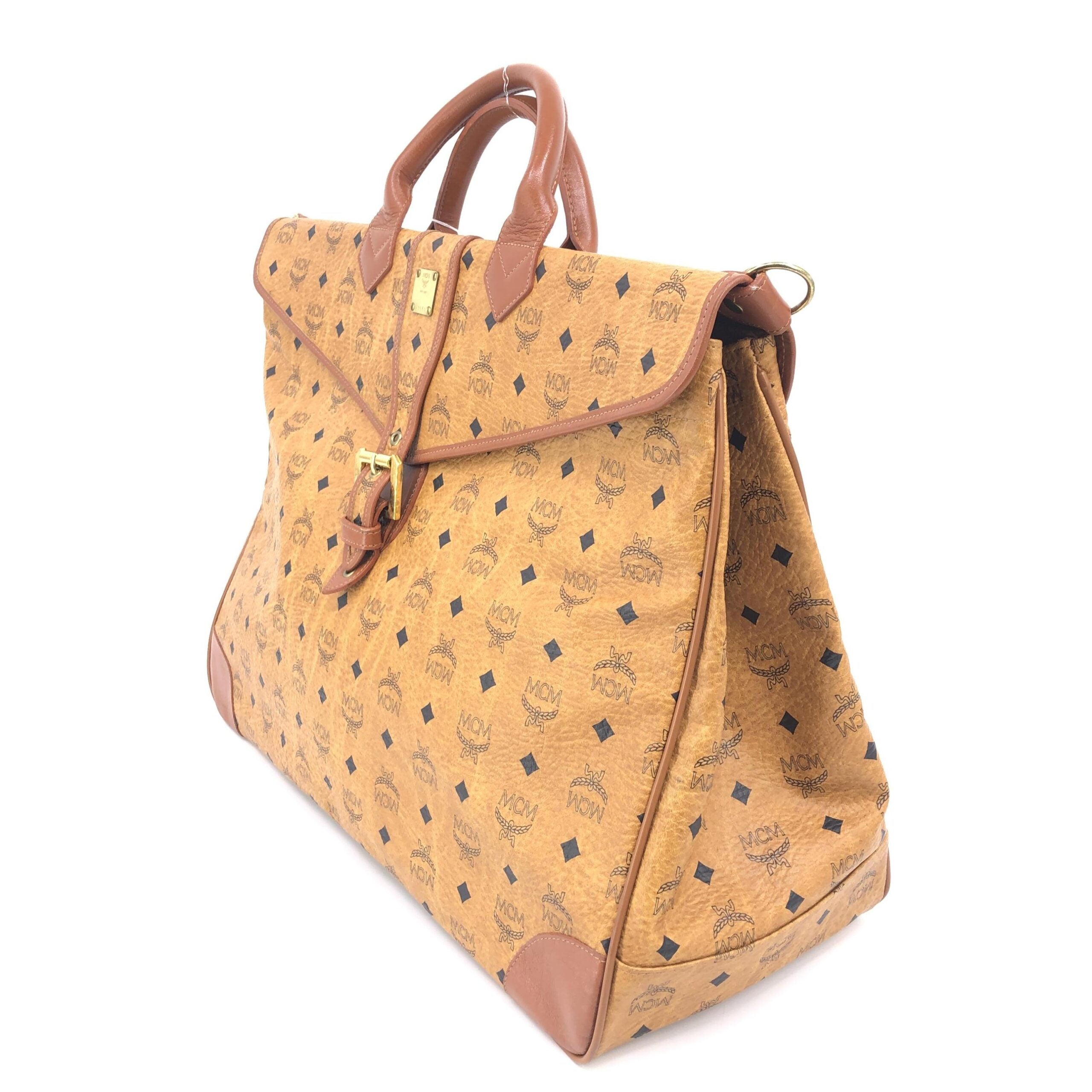 MCM Briefcase In Cognac Visetos