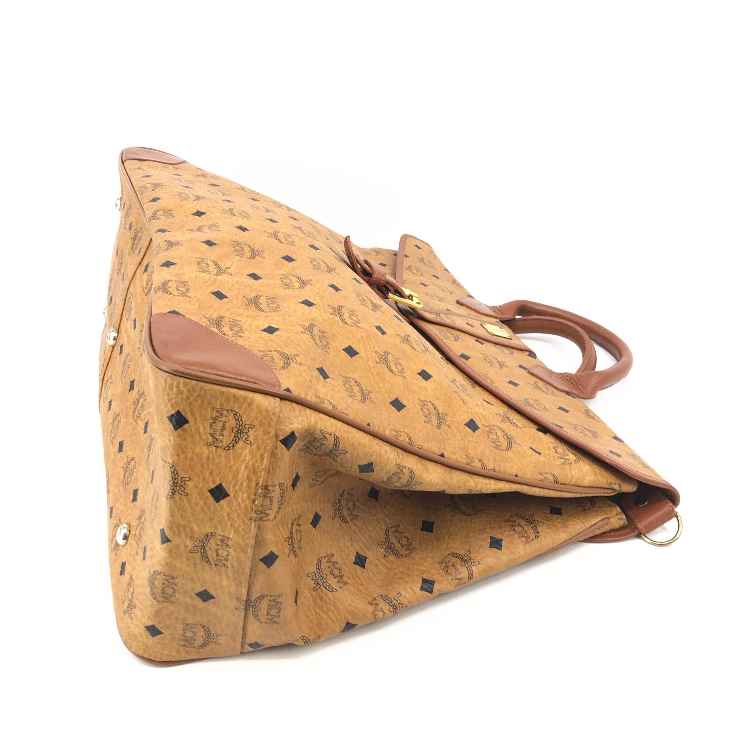 MCM Briefcase In Cognac Visetos