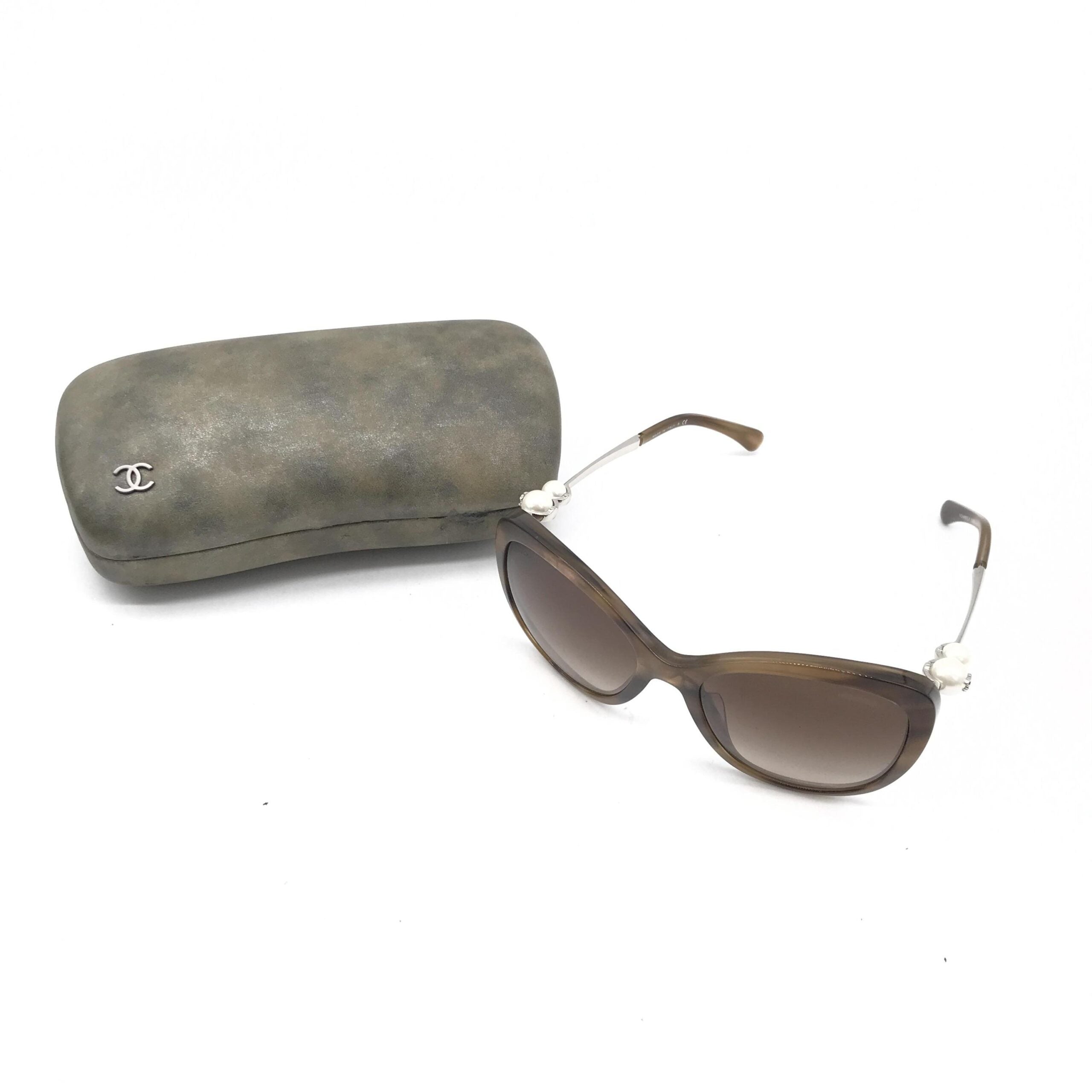 Chanel Cat-Eye Sunglasses With Pearl Detailing