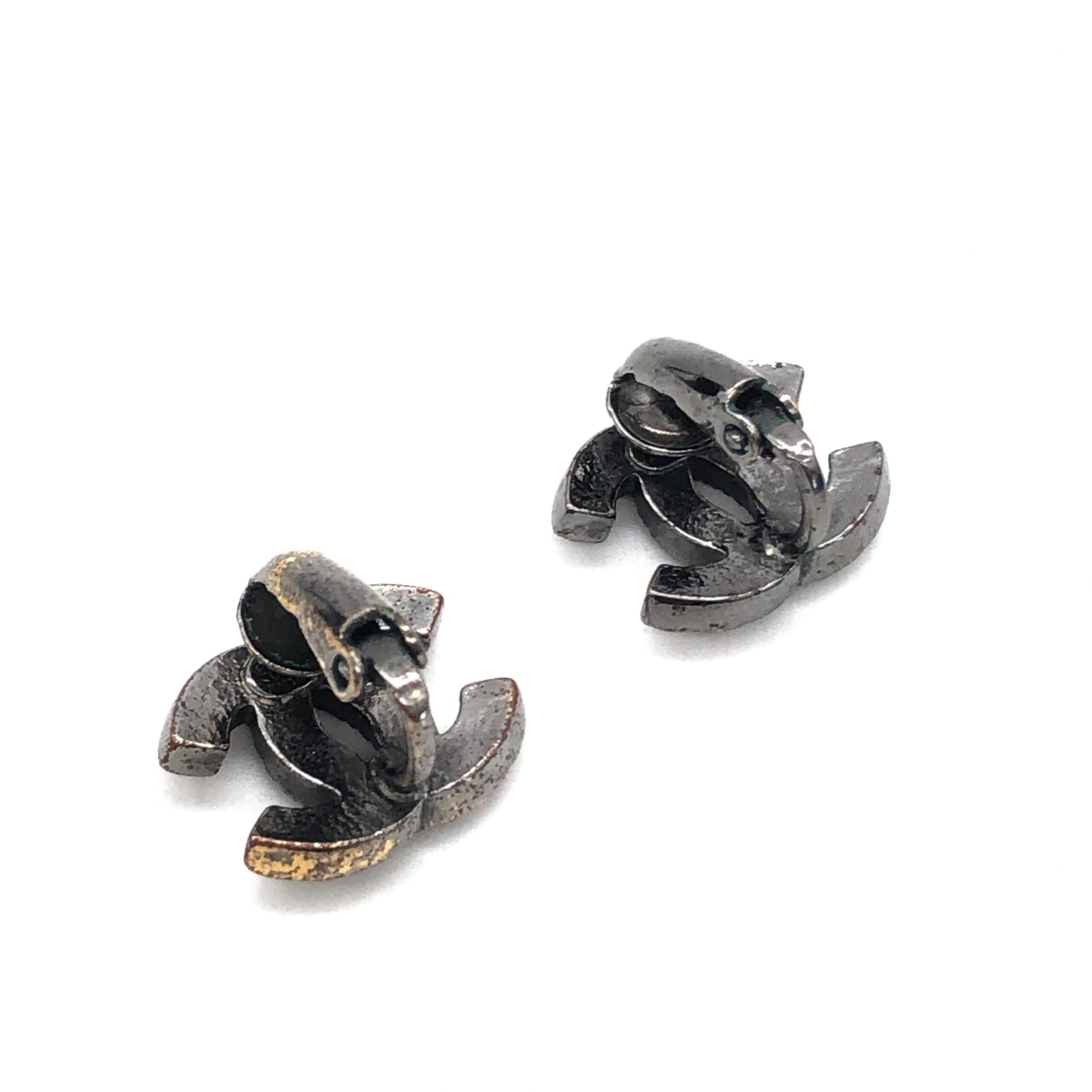 Chanel Coco Mark Rhinestone Earrings