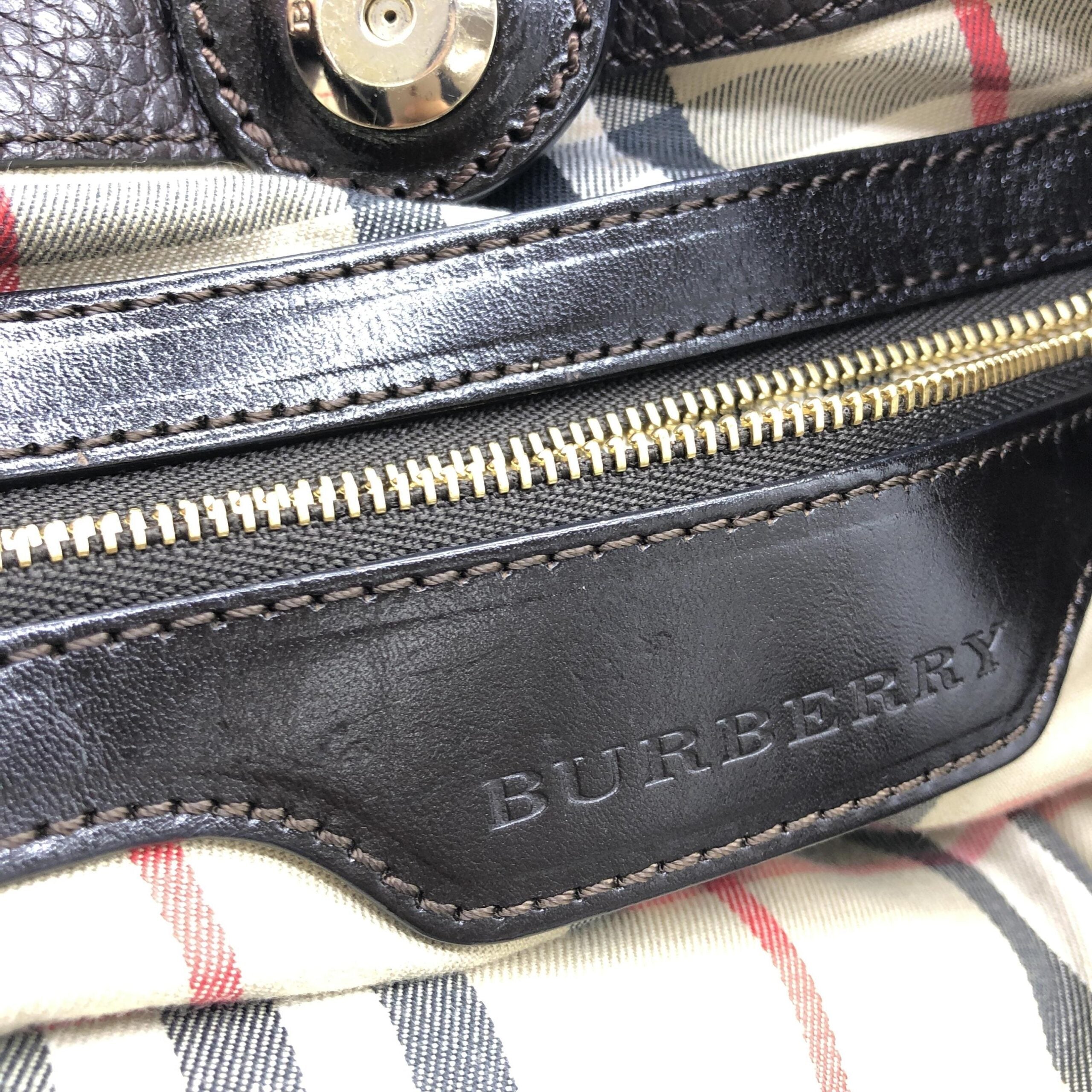 Burberry Dark Leather Tote