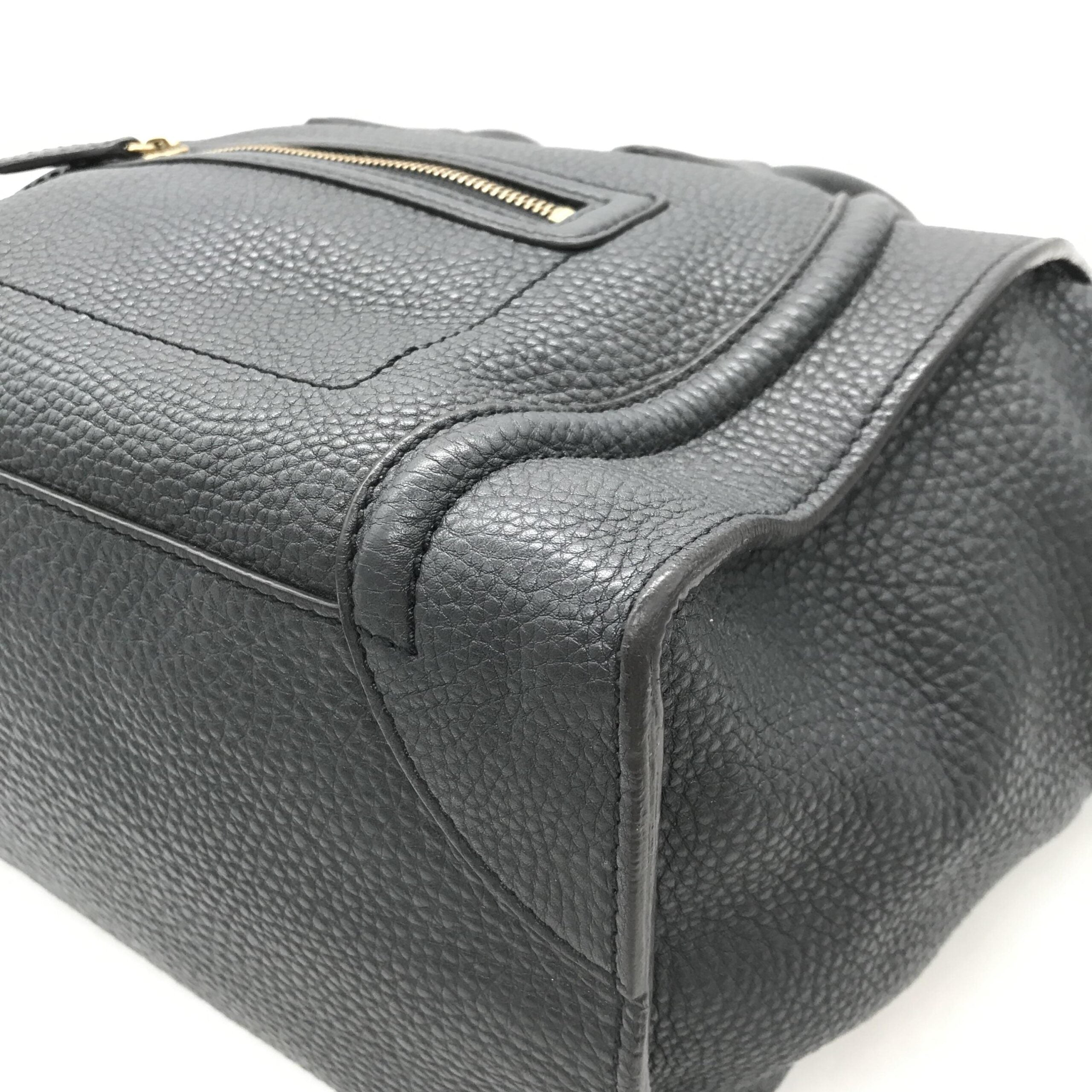 Celine Drummed Calfskin Luggage Leather Tote Bag