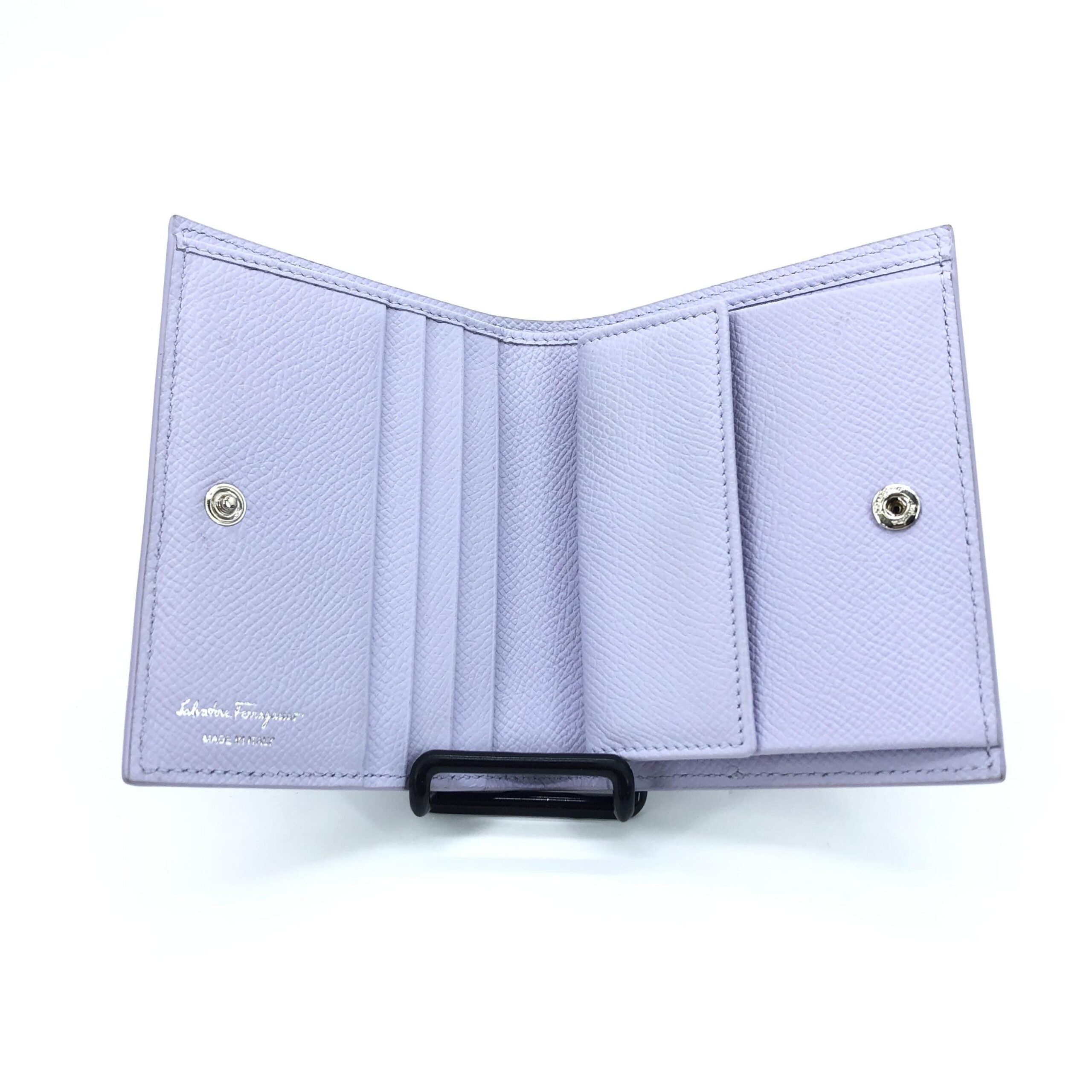 Salvatore Ferragamo Gancini Leather Compact Wallet