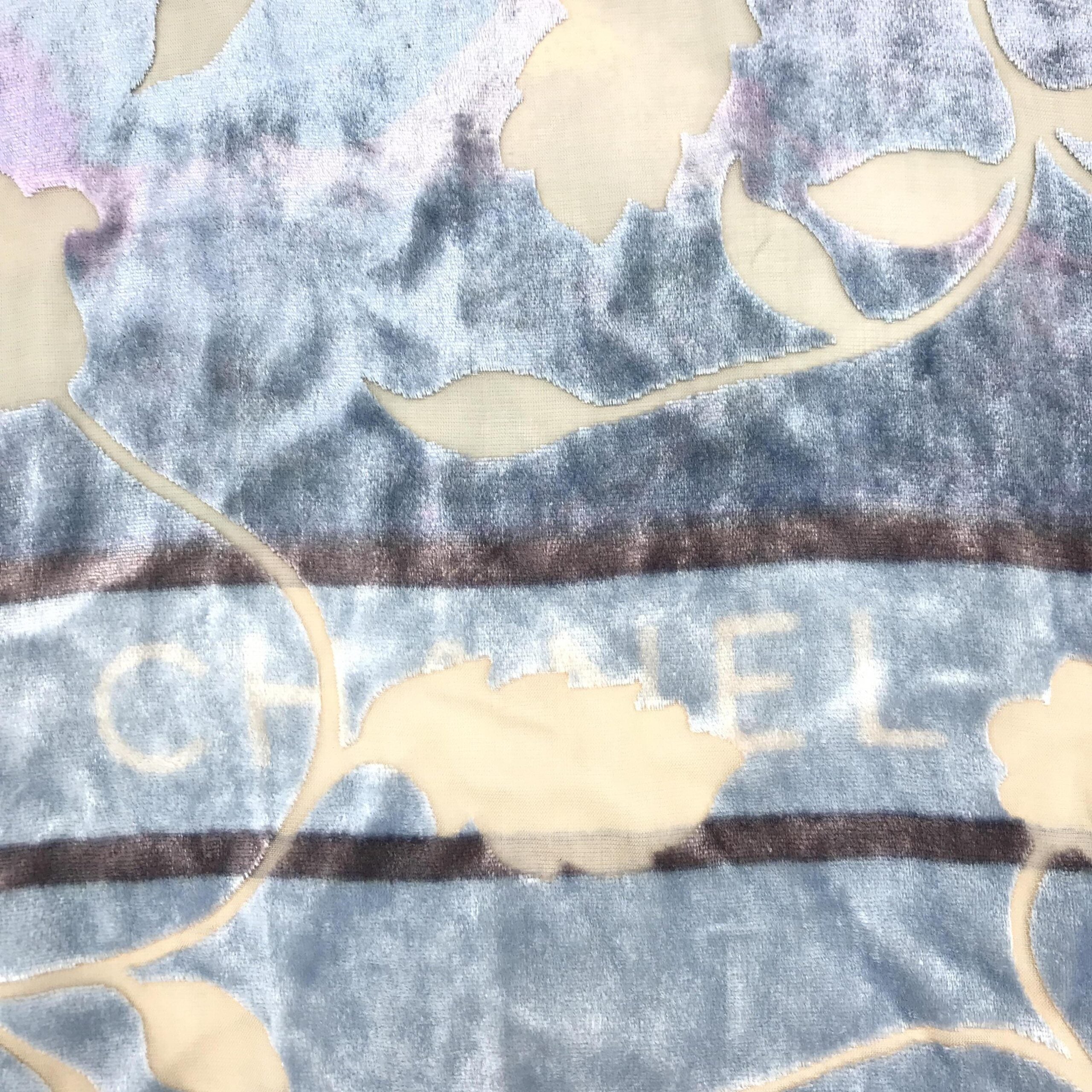 Chanel Silk Scarf: Abstract Floral Design
