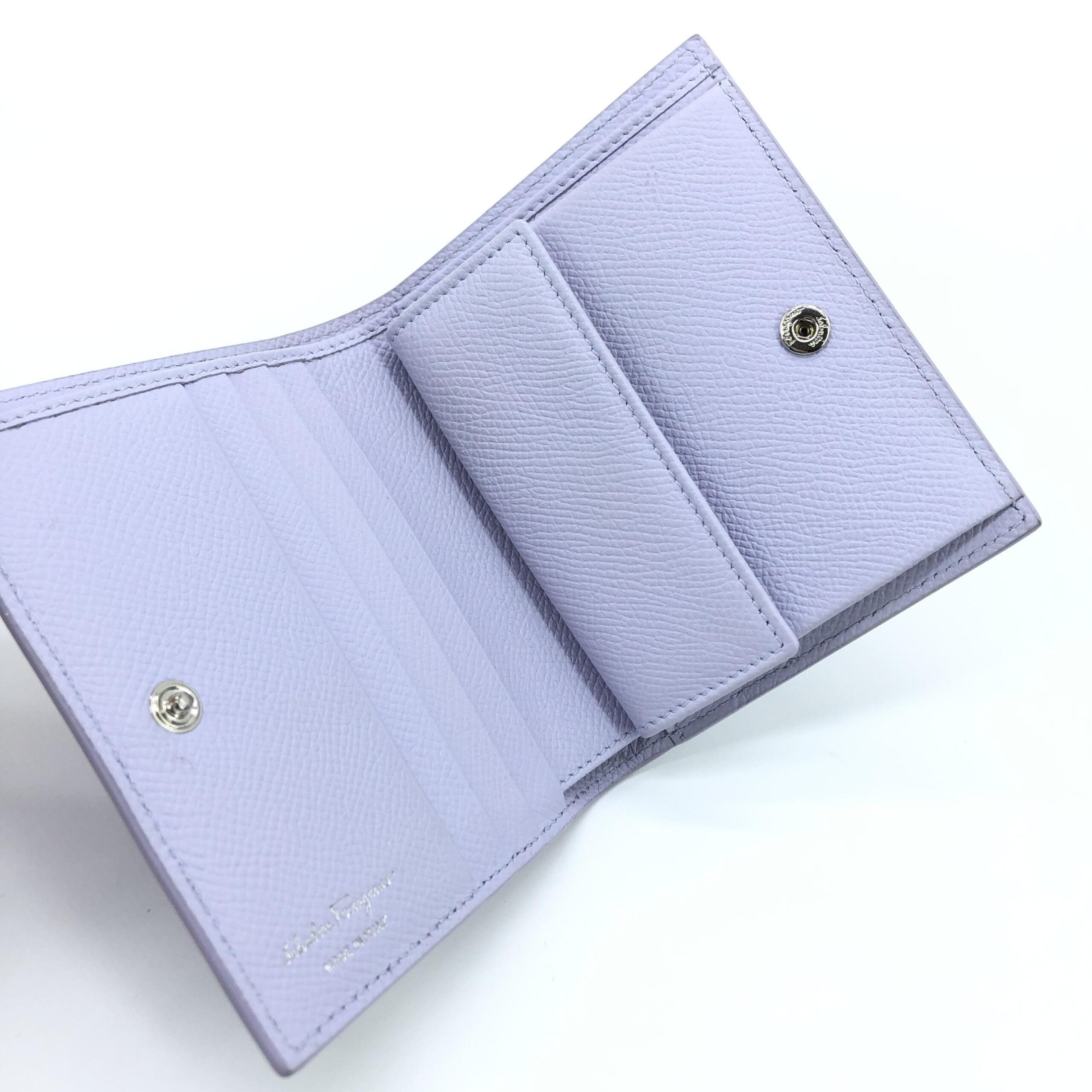 Salvatore Ferragamo Gancini Leather Compact Wallet