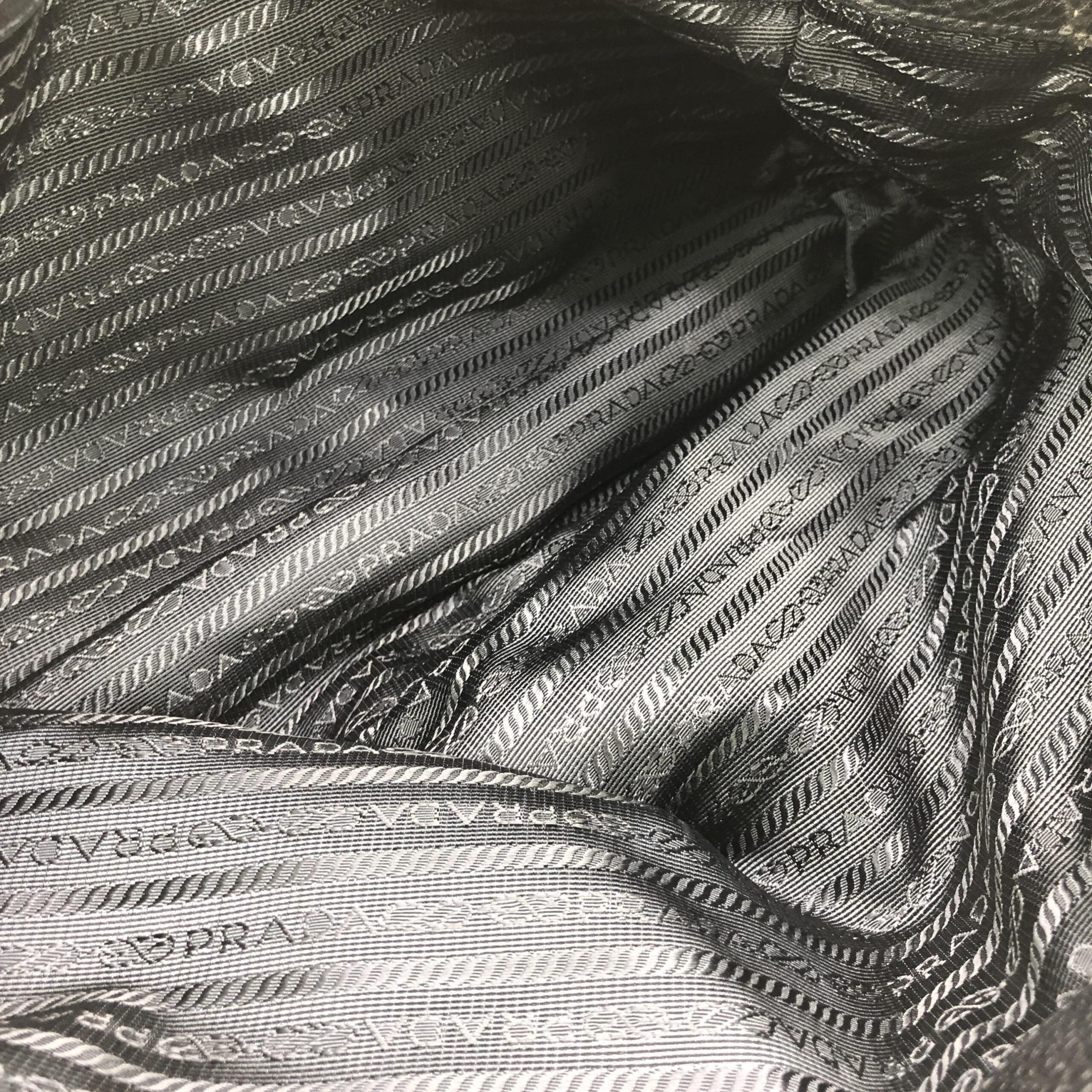 Prada Galleria Vitello Daino Black Leather Top Handle Bag