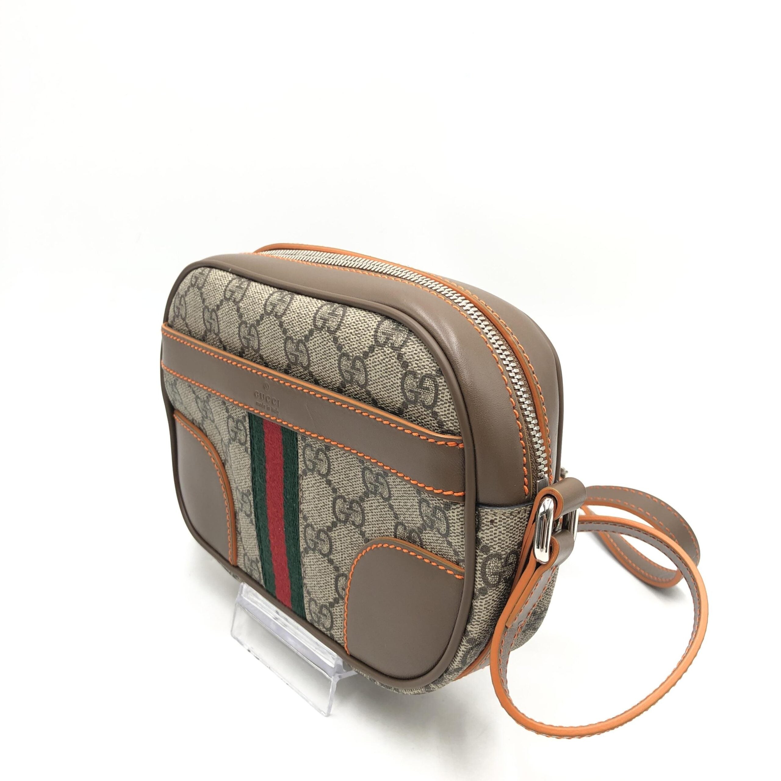 Gucci GG Supreme Sherry Shoulder Bag Brown