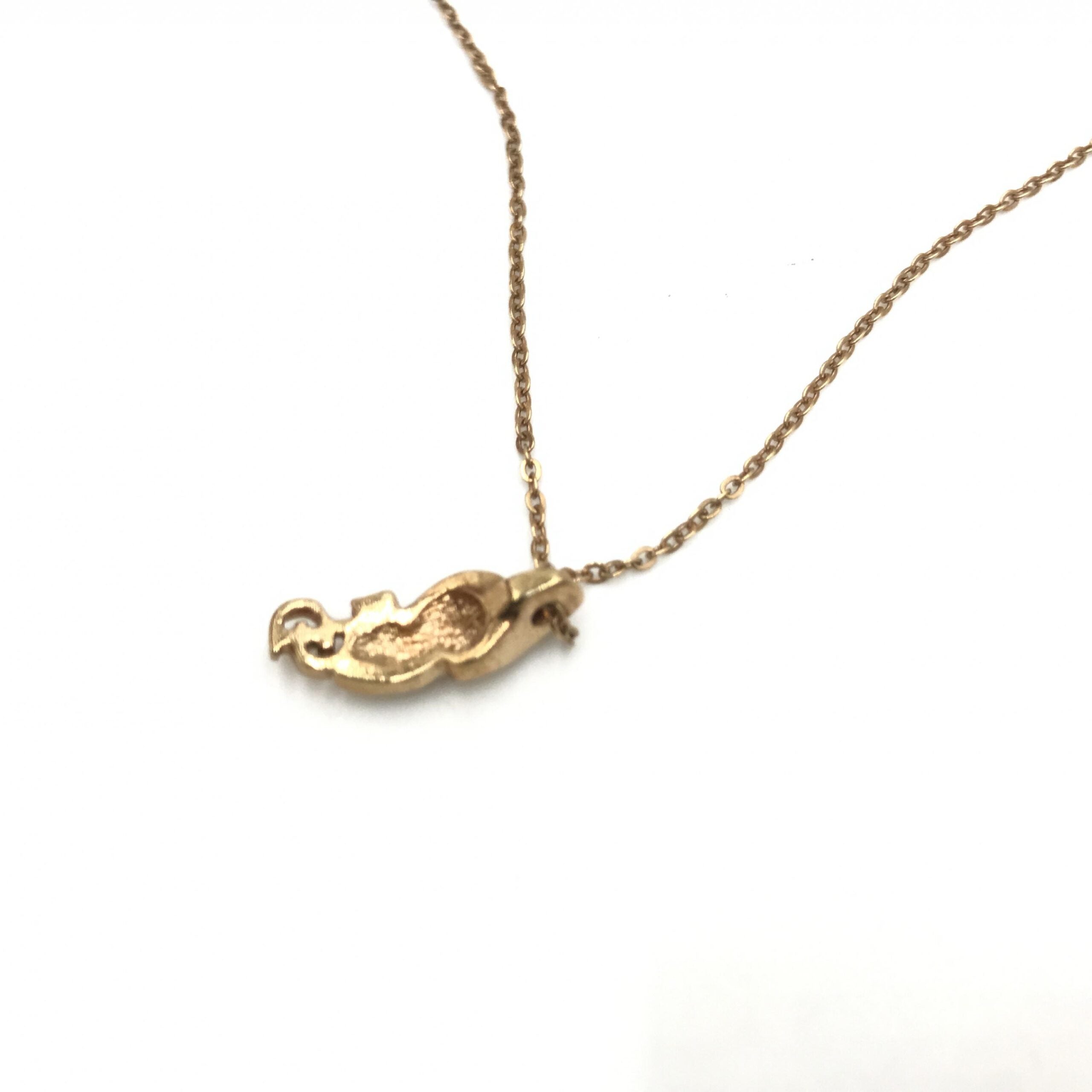 Christian Dior Gold PLated Necklace With Rhinestone Pendant