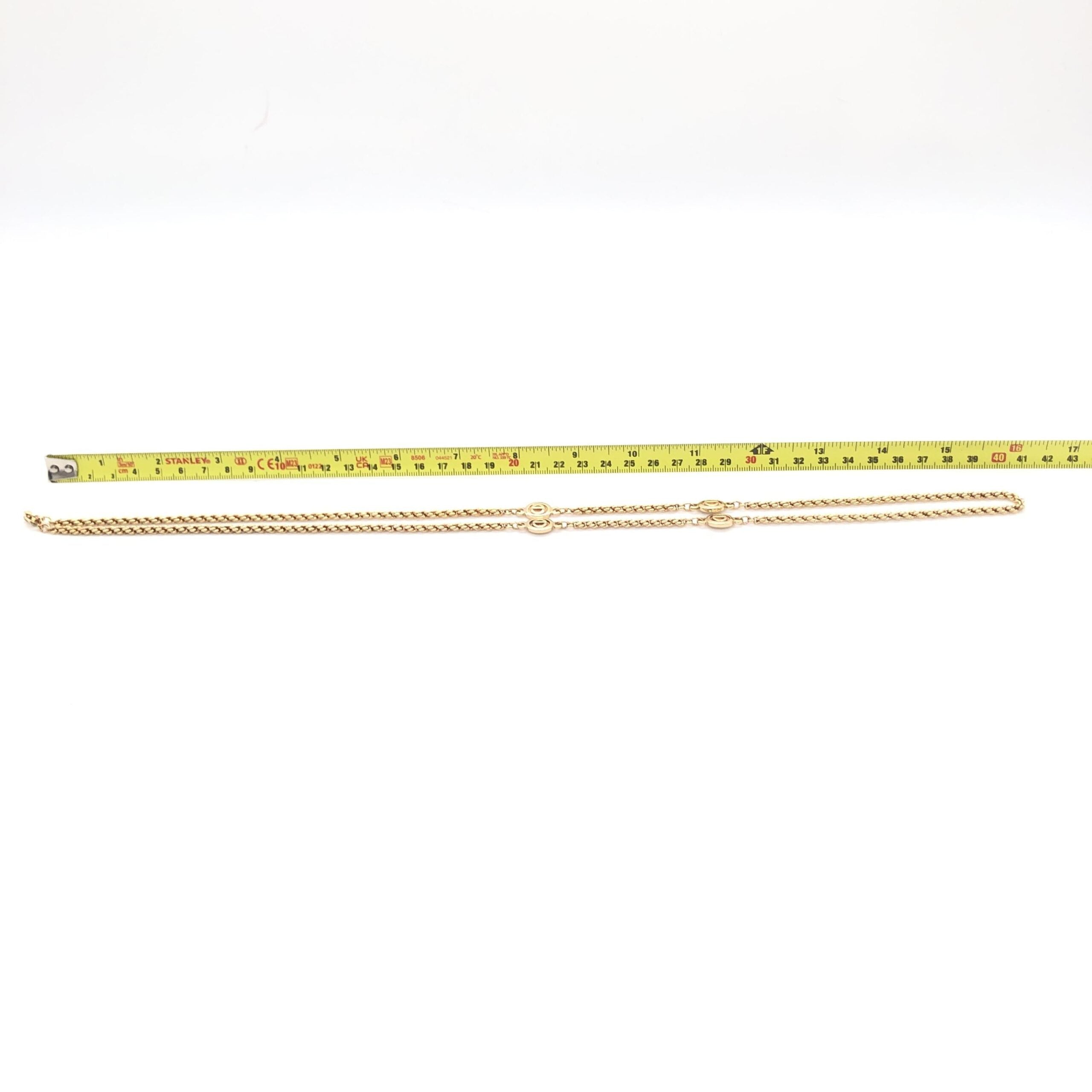 Christian Dior Gold Plated Lariat Bead Necklace