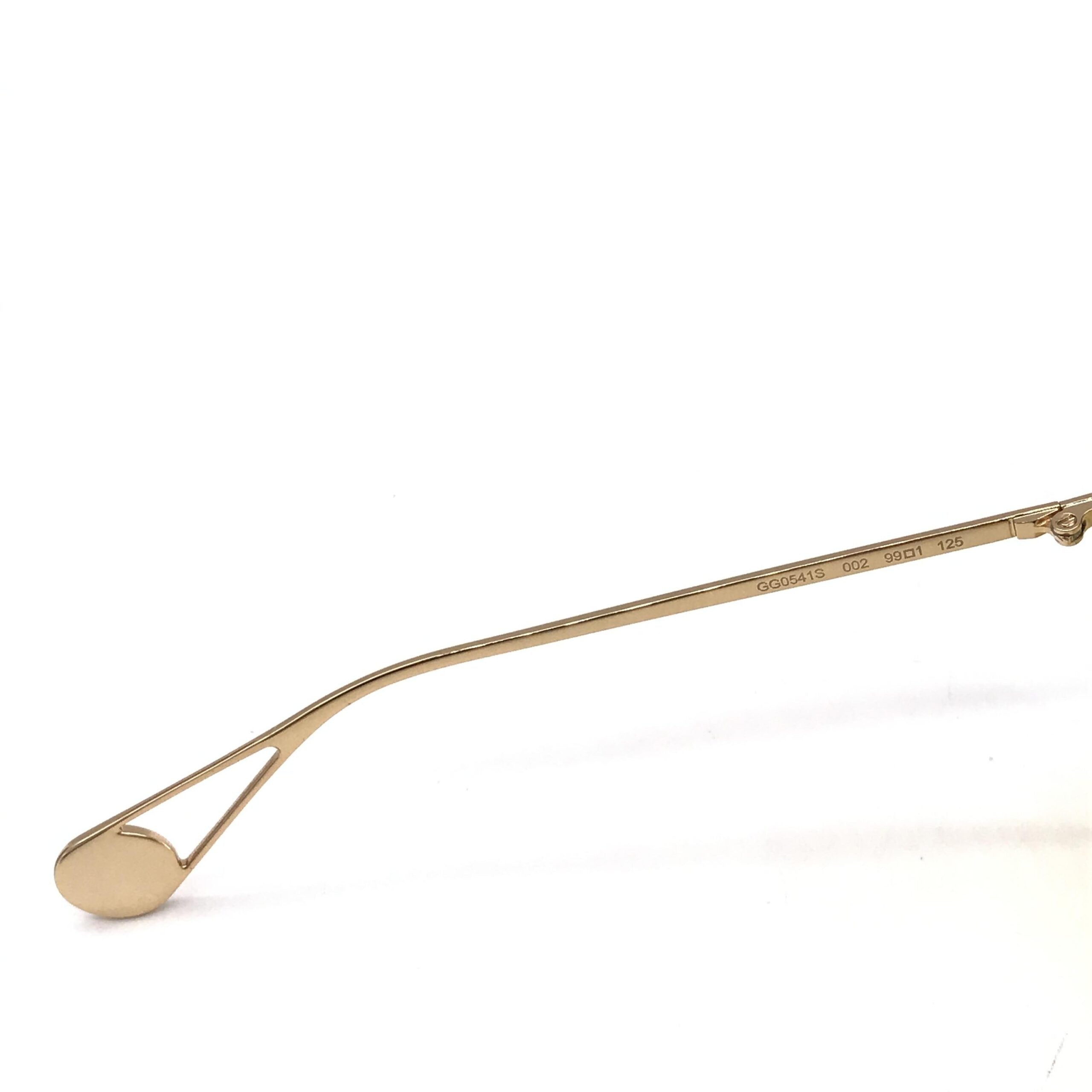 Gucci Gold Shield Sunglasses With Stud Details