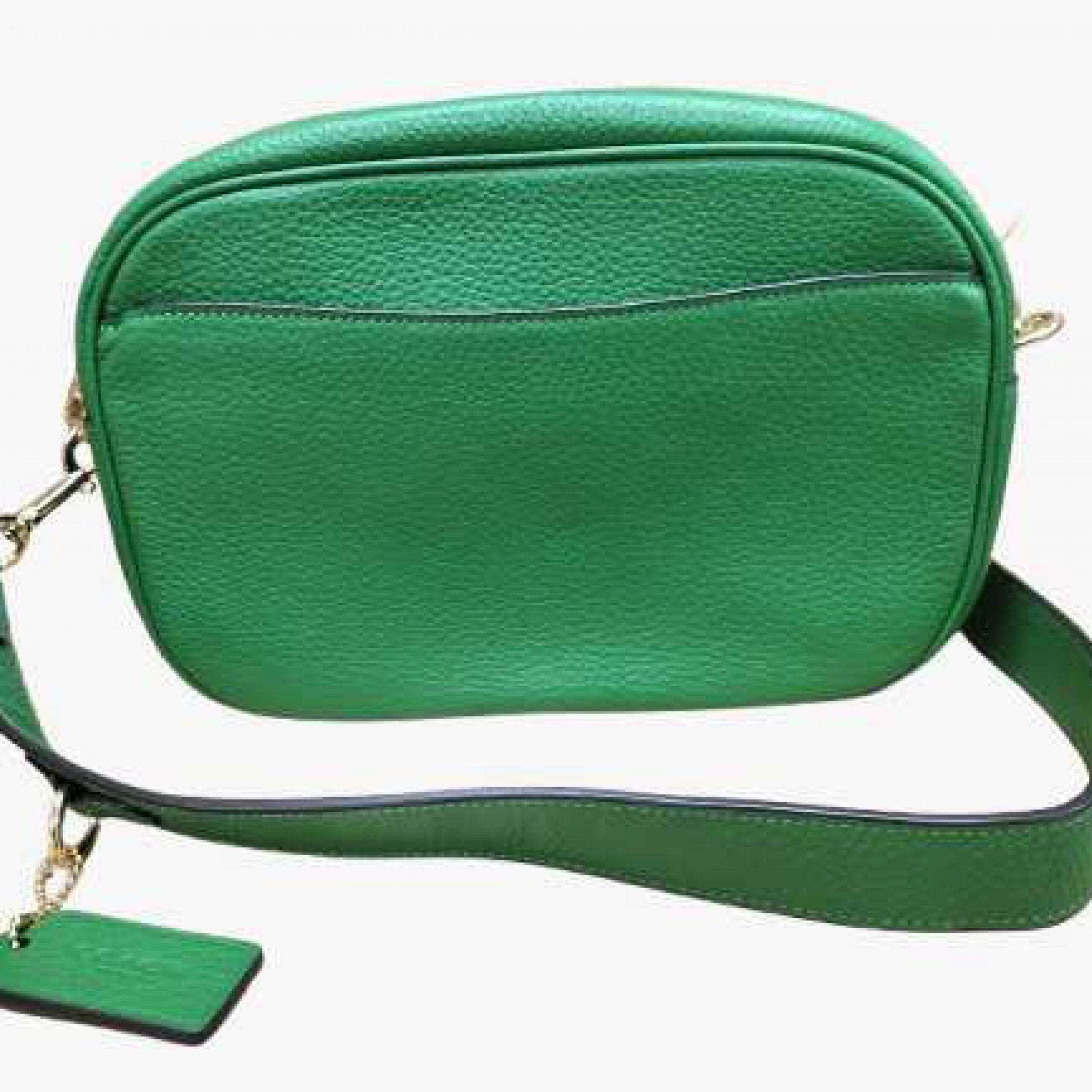 COACH Green Leather Crossbody Camera Bag