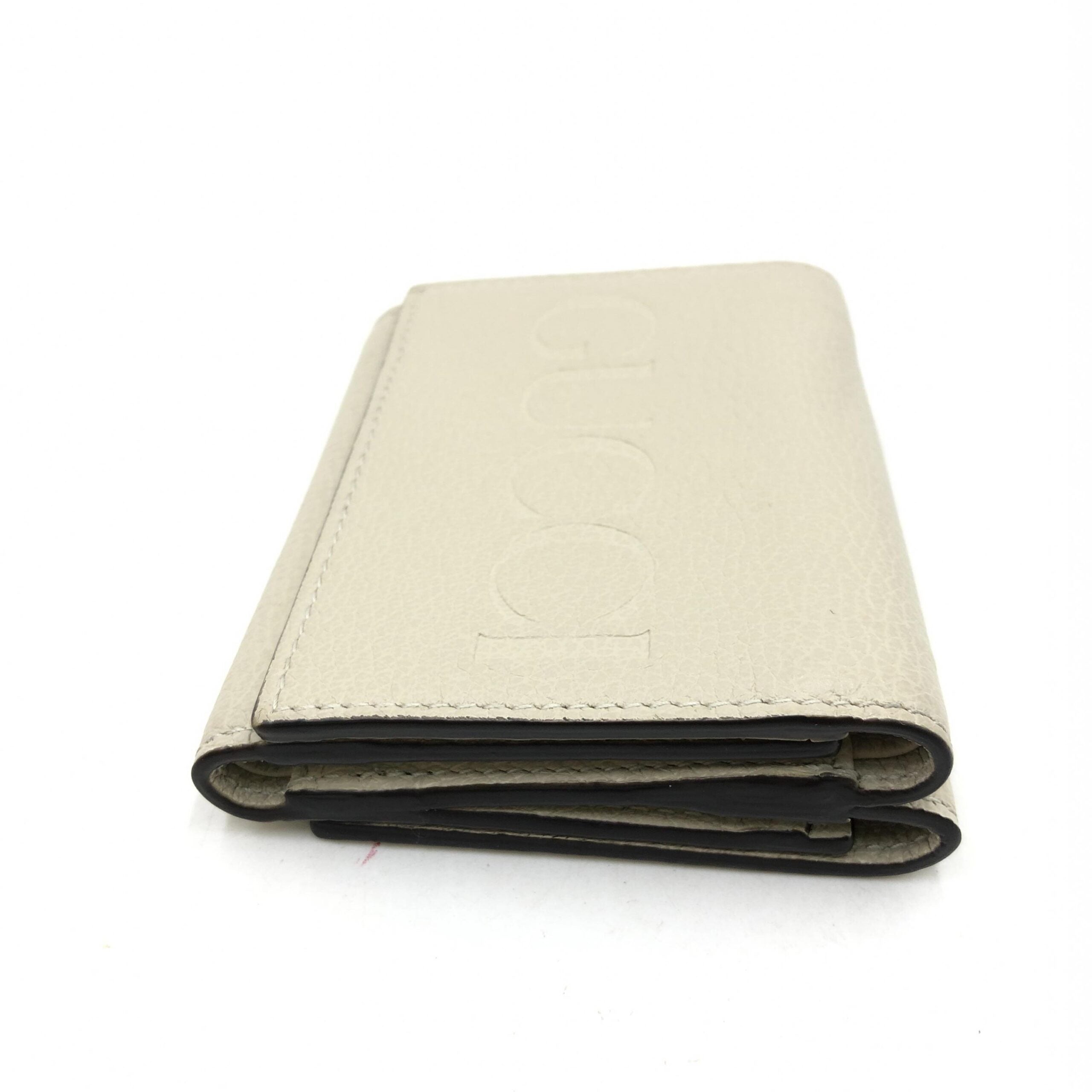 Gucci Ivory Leather Tri-Fold Wallet