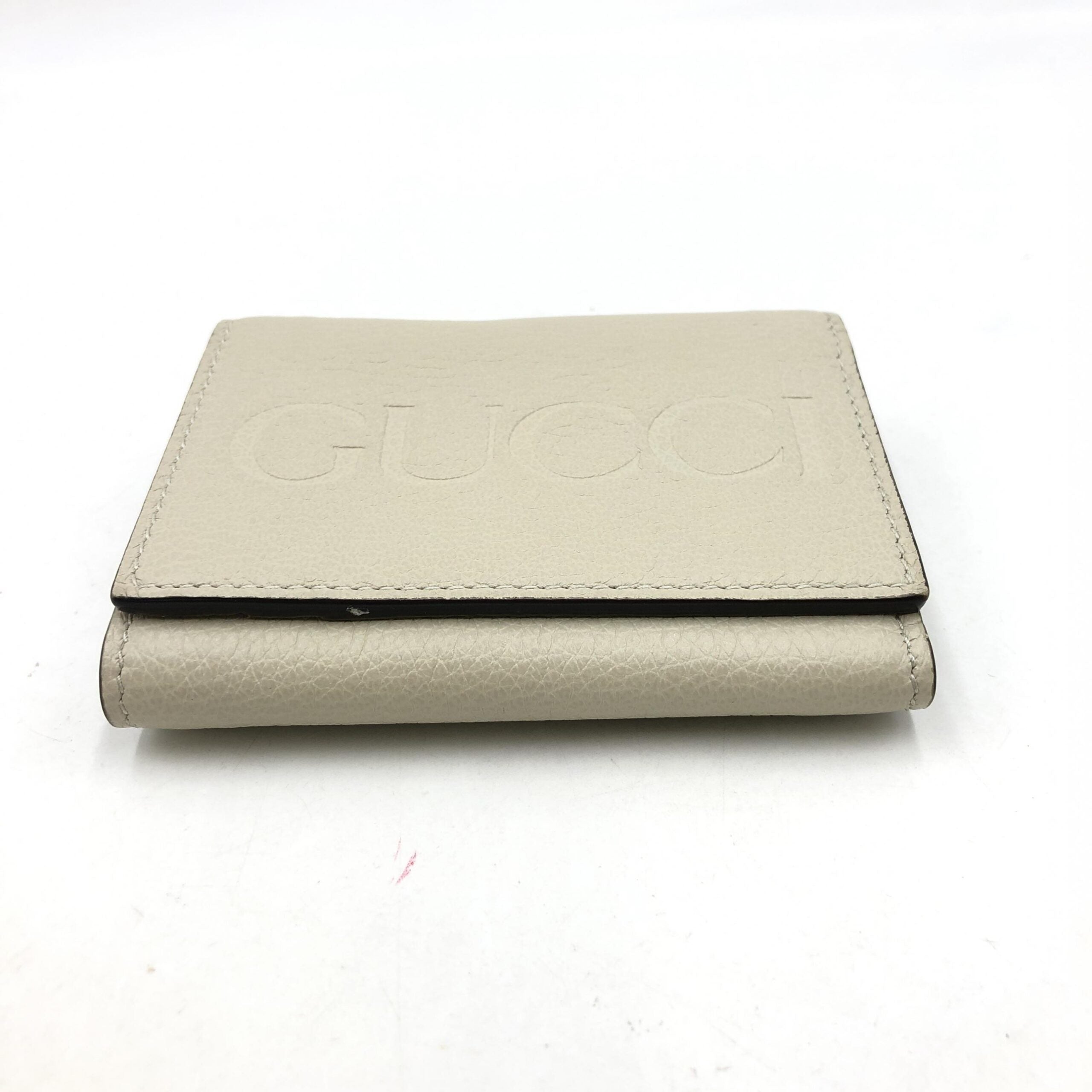 Gucci Ivory Leather Tri-Fold Wallet