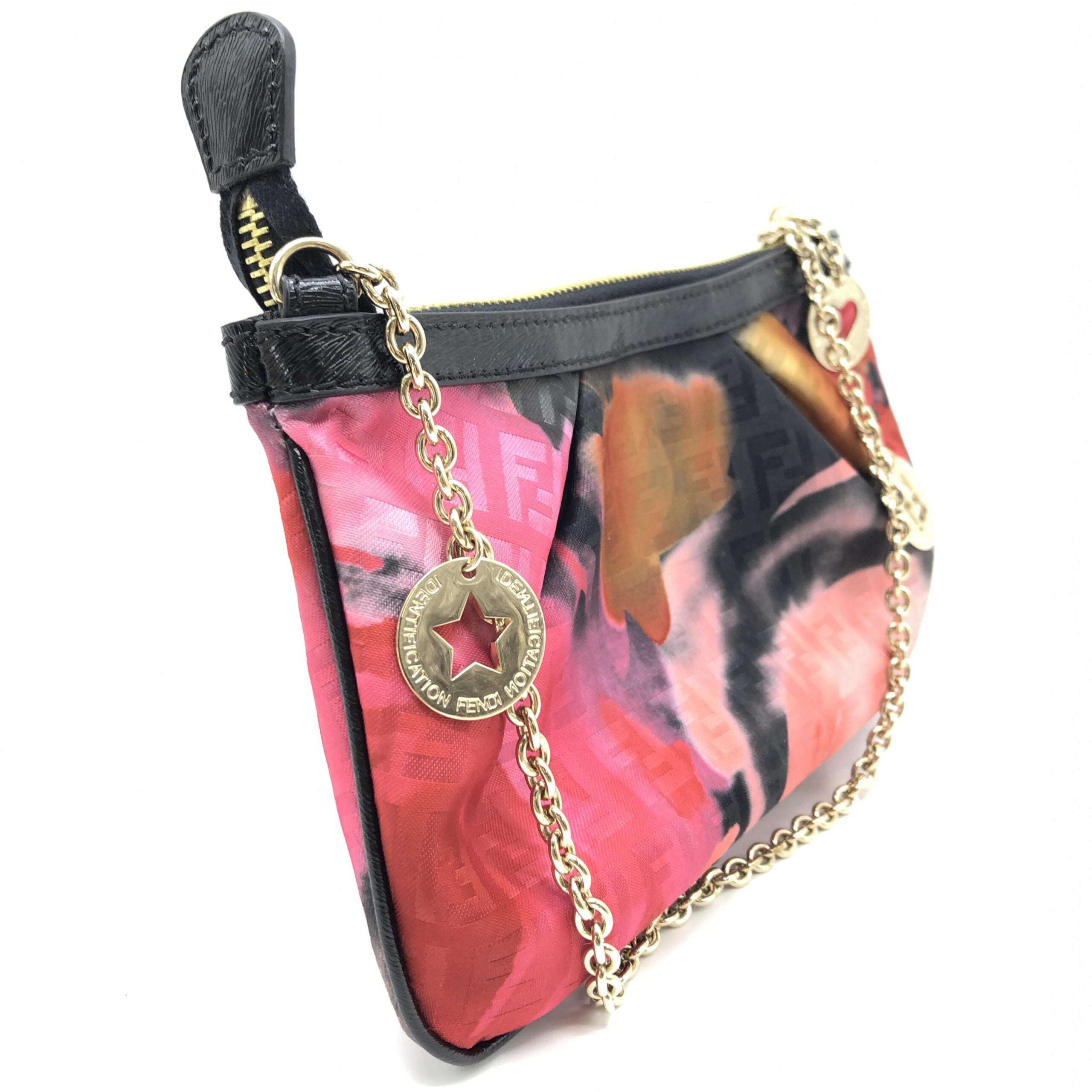 Fendi Multicolor Floral Print Shoulder Bag