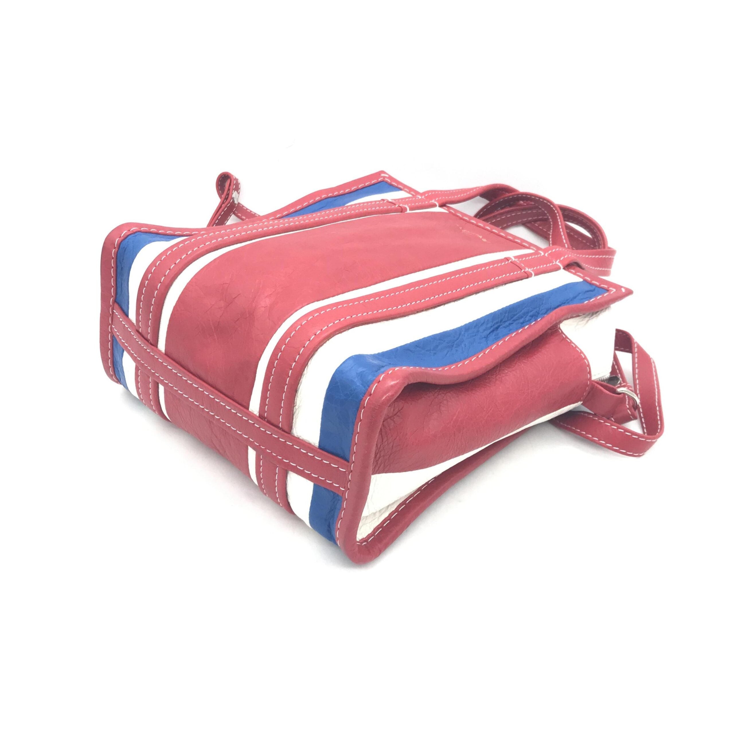 Balenciaga Multicolor Striped Leather Tote Bag