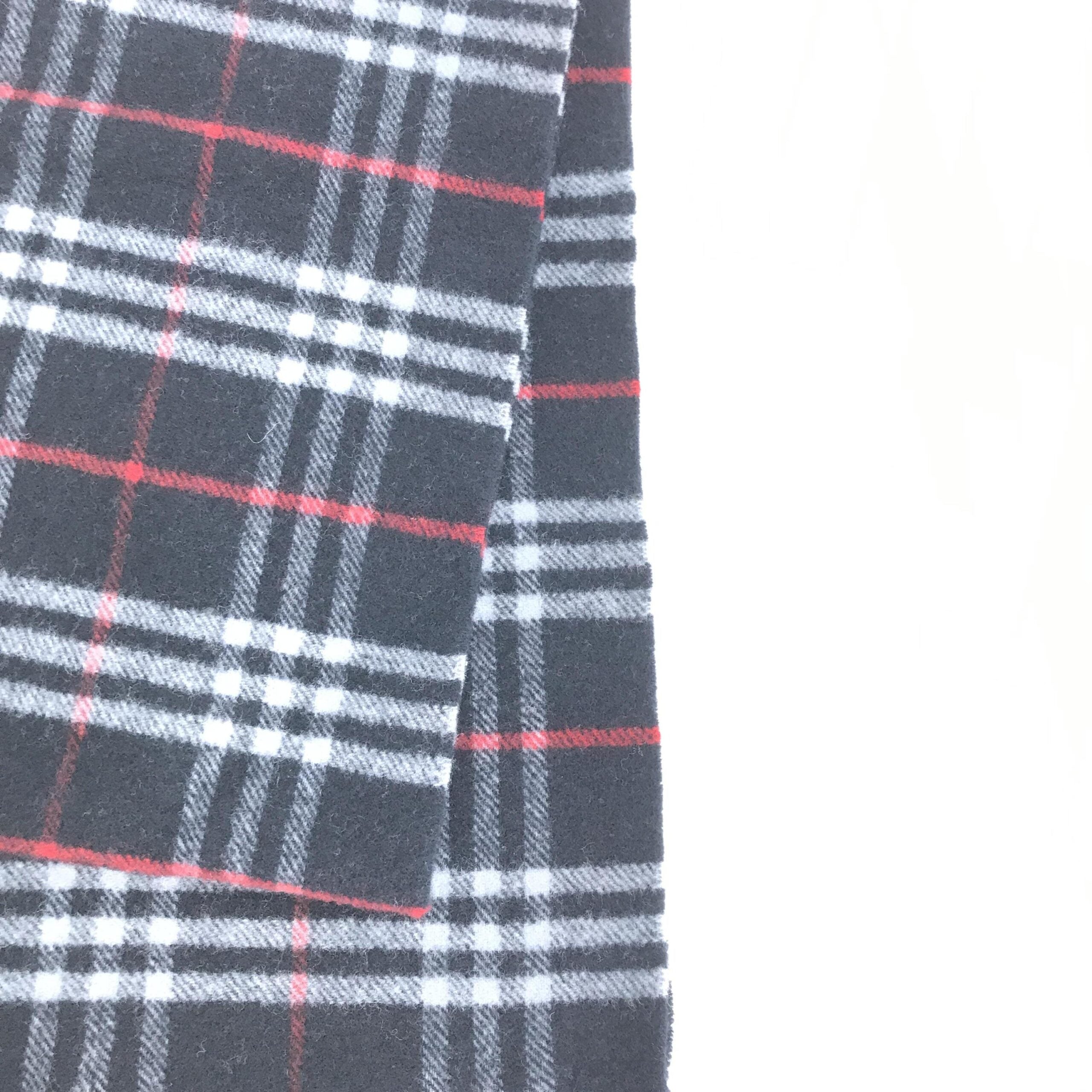 Burberry Nova Check Wool Scarf With Fringe