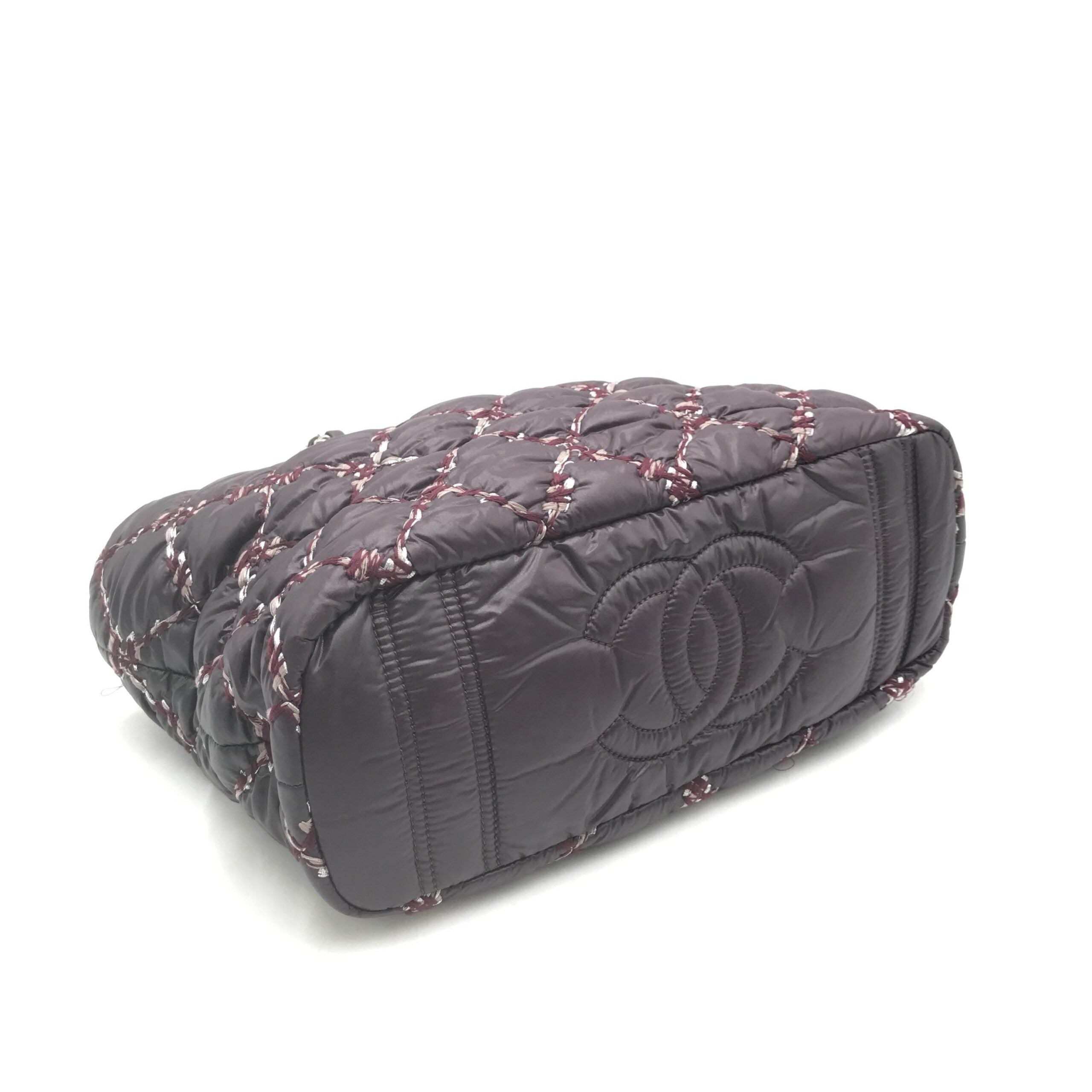 Chanel Paris-Byzance Chain Shoulder Bag Purple Nylon