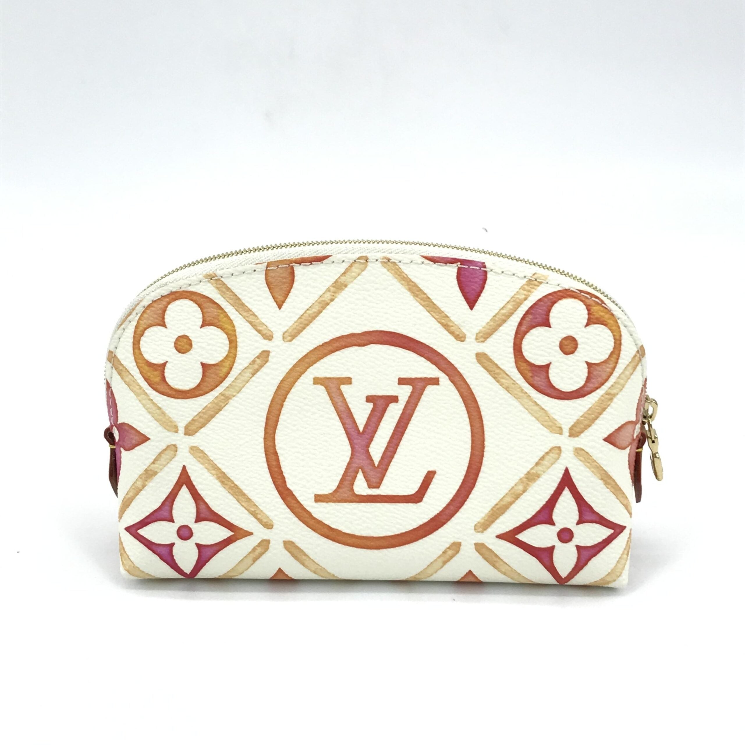 Louis Vuitton Pochette CosméTique PM, Monogram Canvas, Coral
