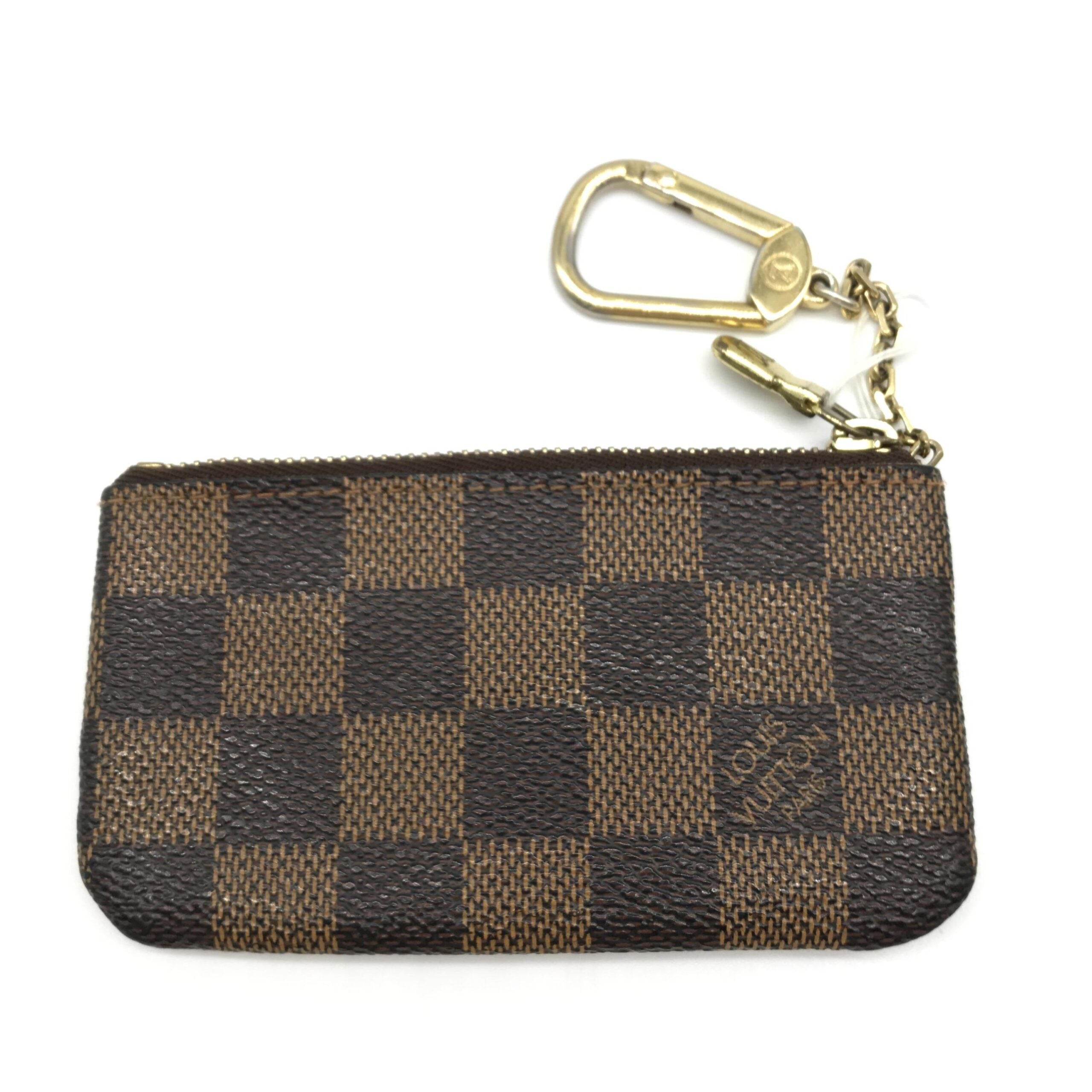 Louis Vuitton Pochette CléS Damier Ebene Canvas Key Pouch, GHW