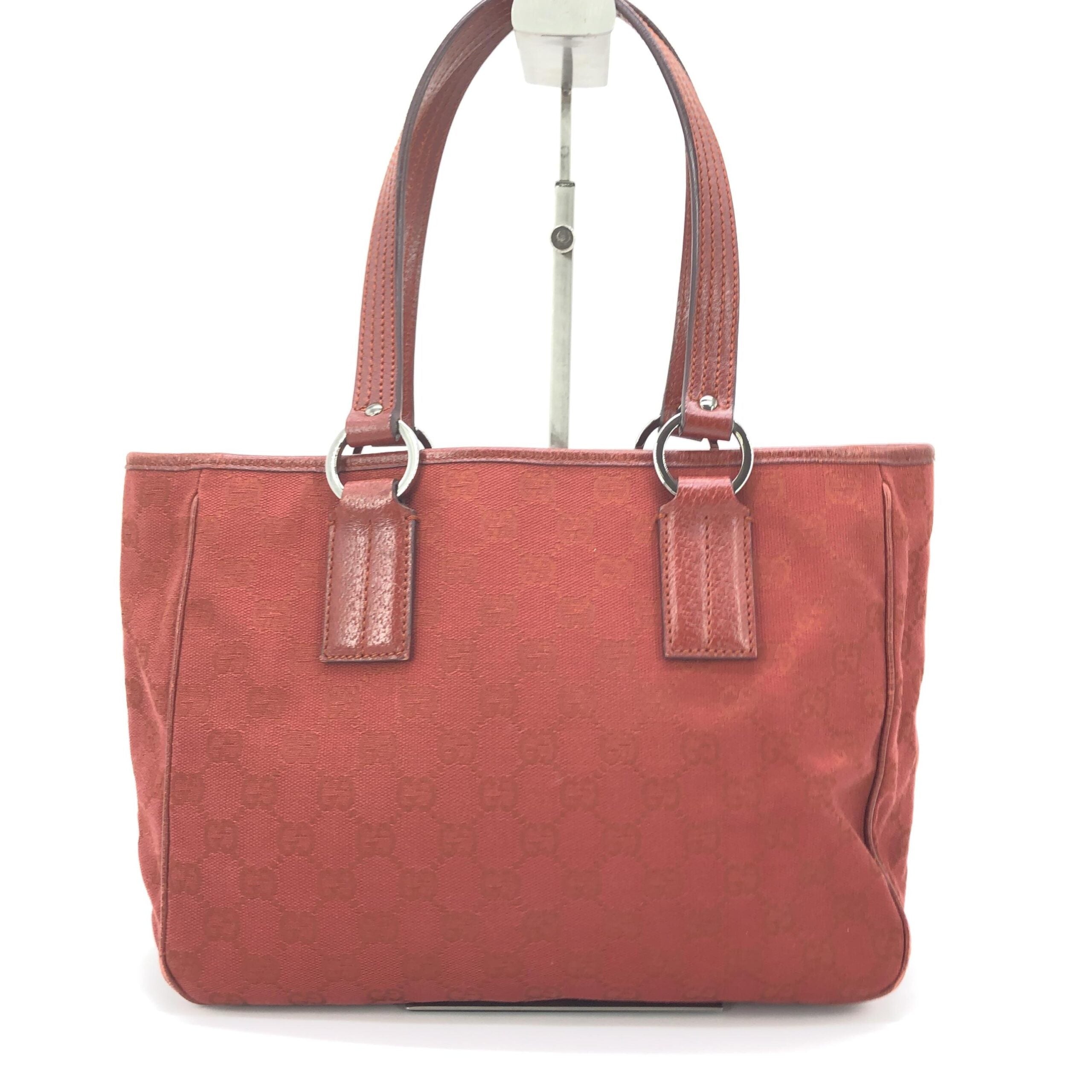 Gucci Red GG Canvas Top Handle Bag