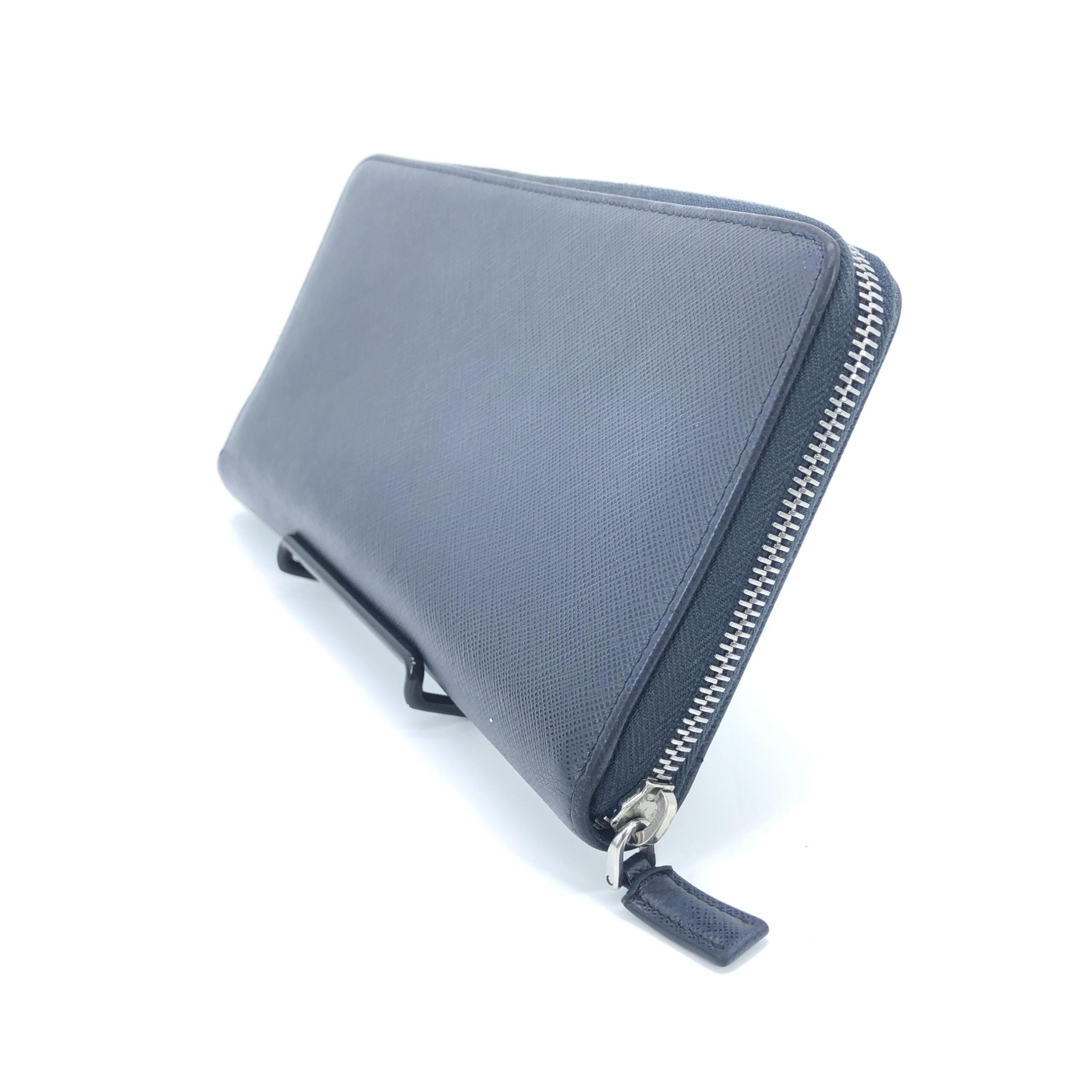 Prada Saffiano Leather Zip Around Wallet