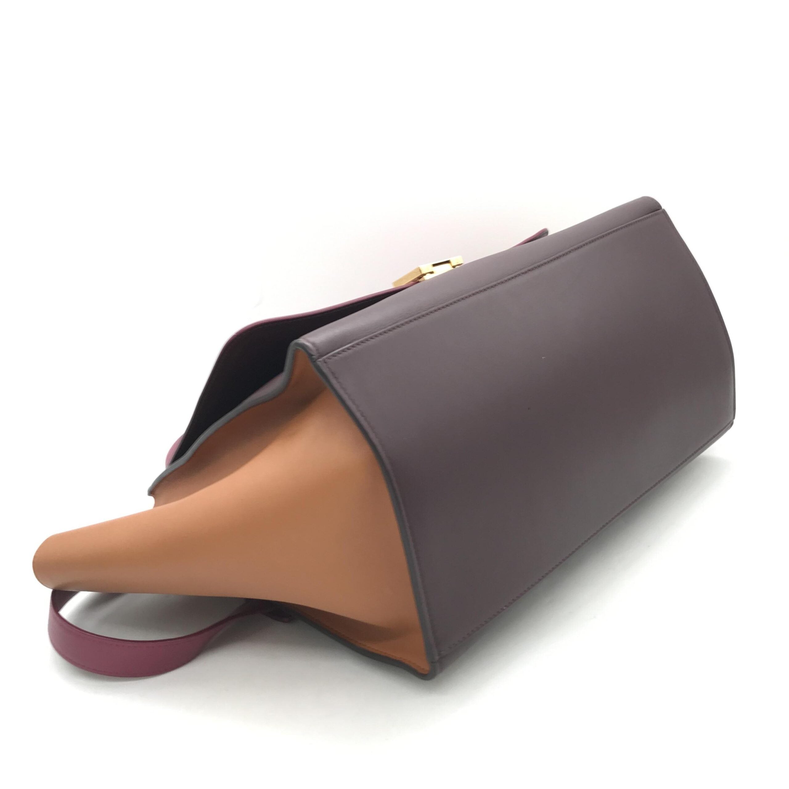 Celine Tricolor Leather Trapeze Handbag