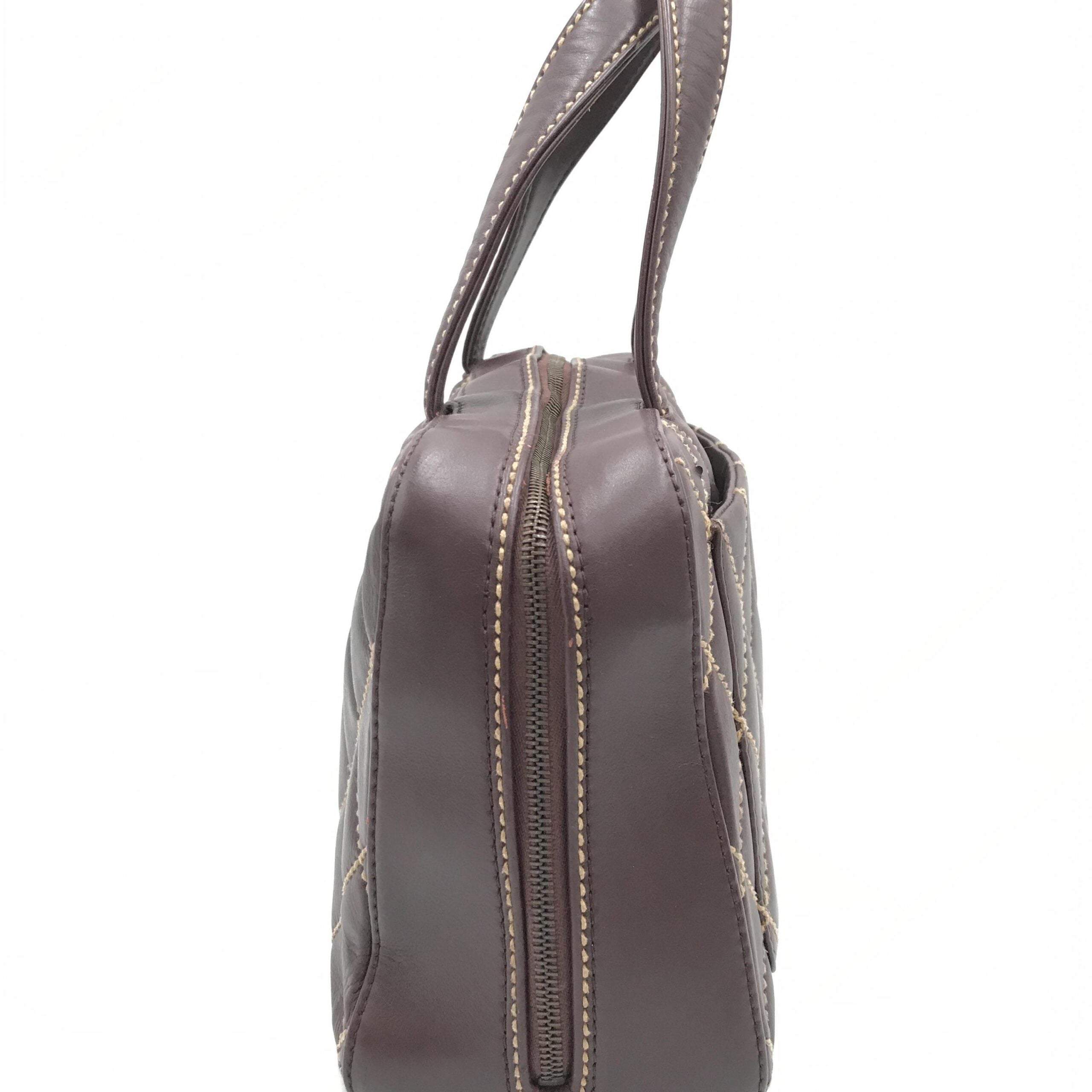 Chanel Wild Stitch Handbag Mini Boston Red