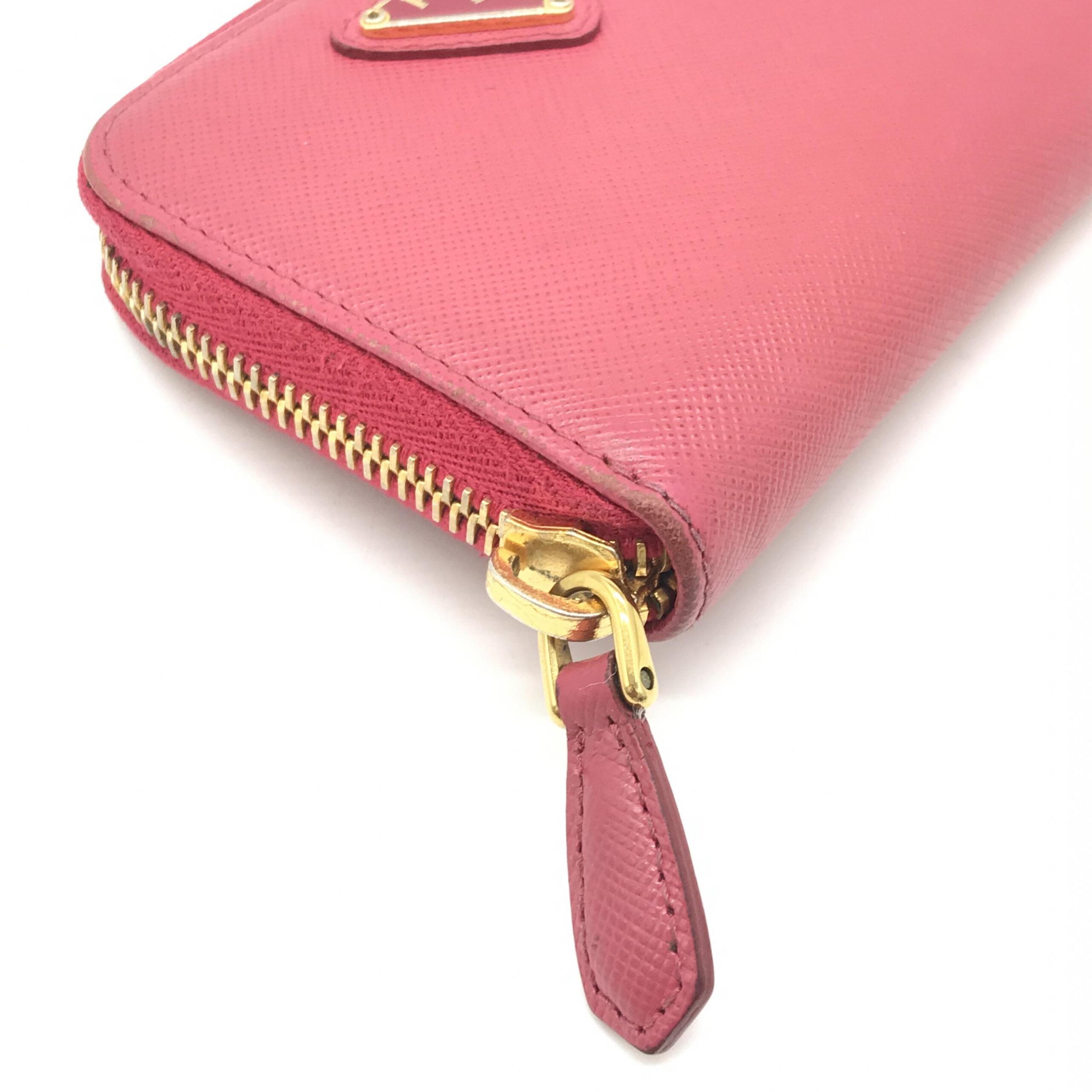 Prada Saffiano Leather Zip-Around Coin Purse