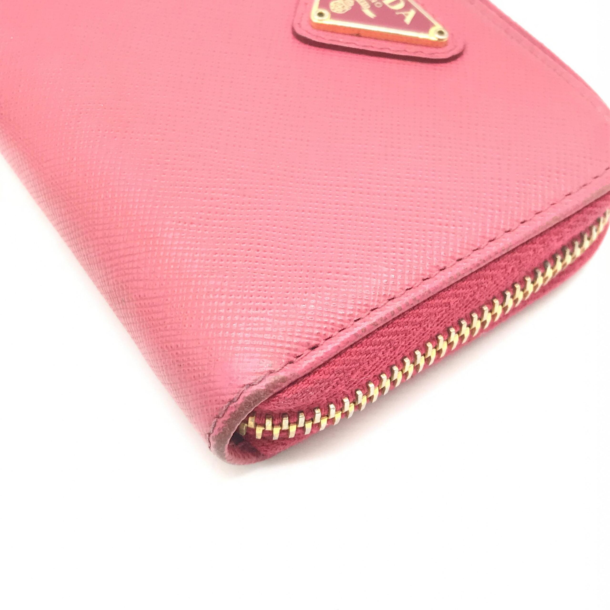 Prada Saffiano Leather Zip-Around Coin Purse