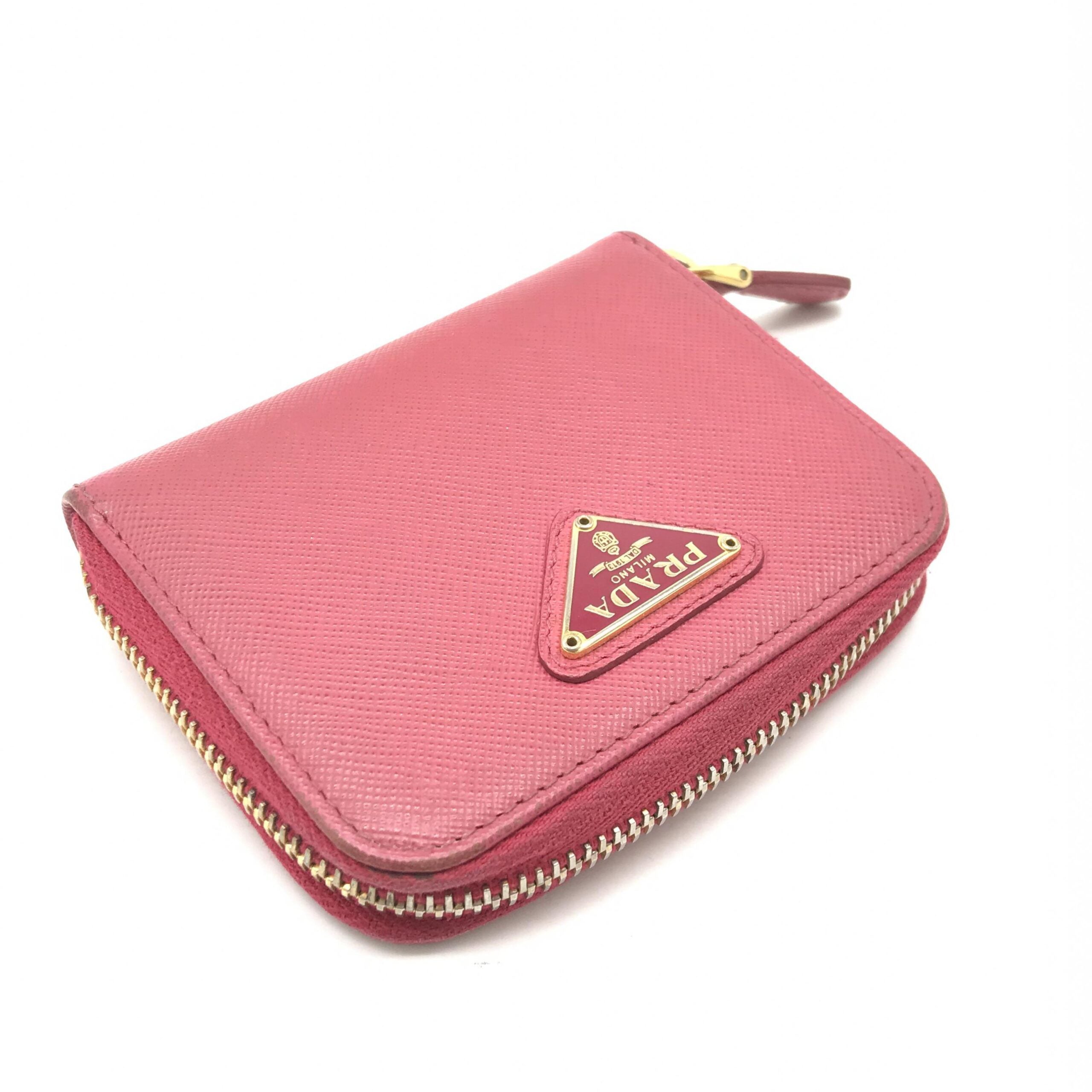 Prada Saffiano Leather Zip-Around Coin Purse
