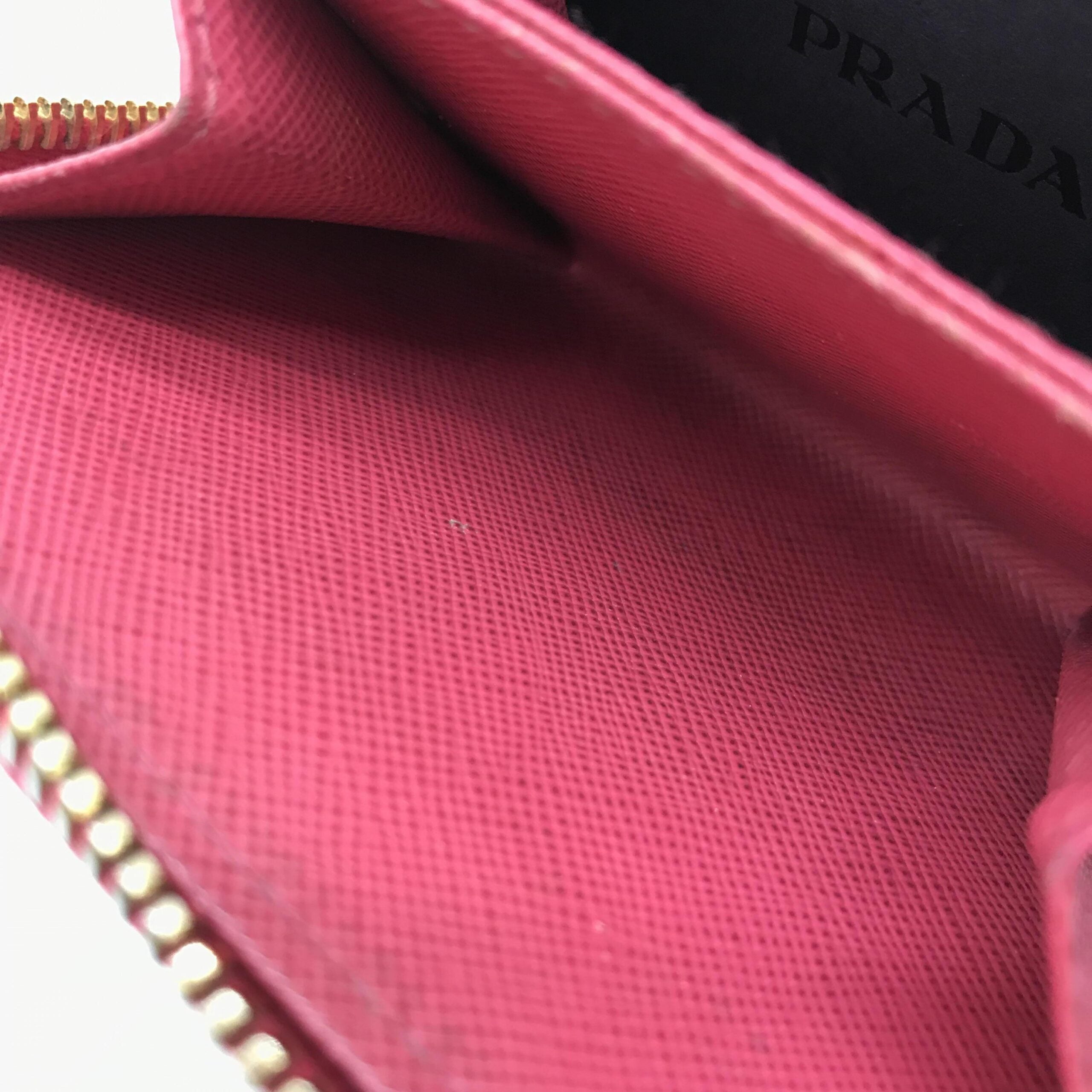 Prada Saffiano Leather Zip-Around Coin Purse