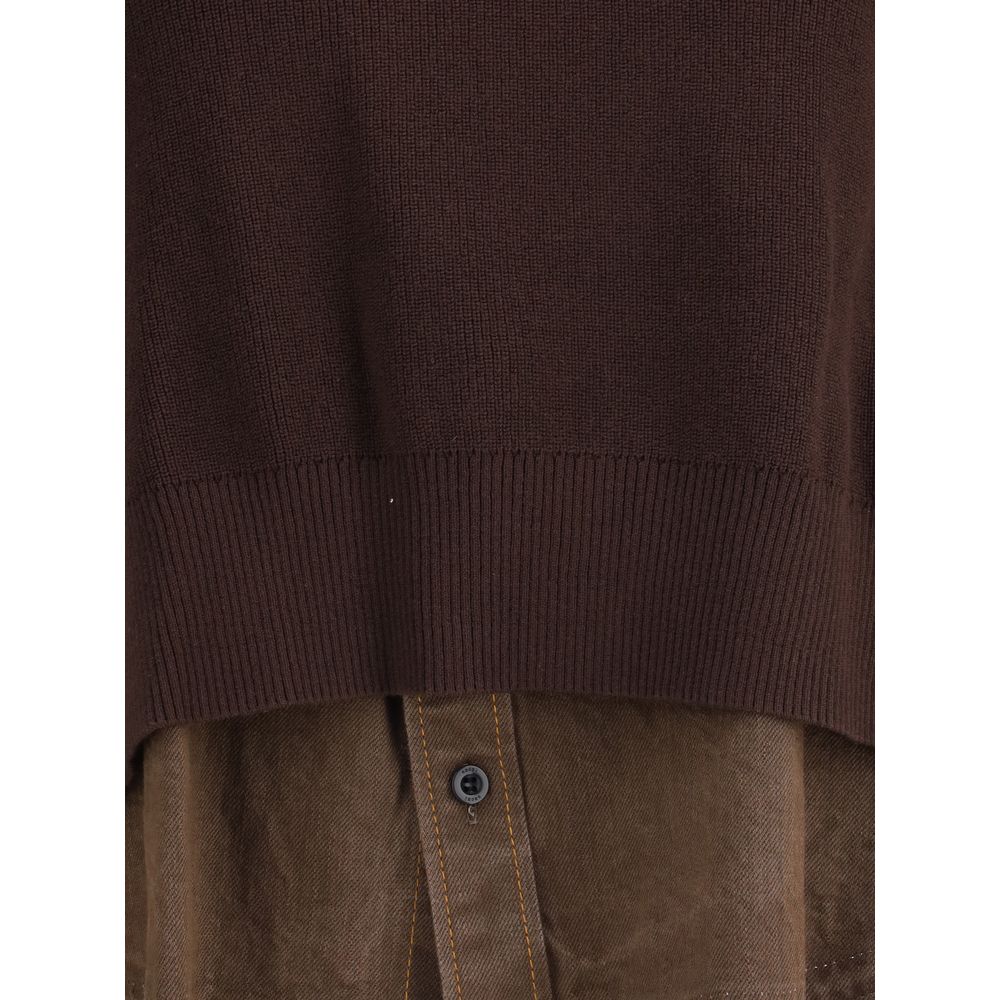 Sacai Blue Cotton Sweatshirt