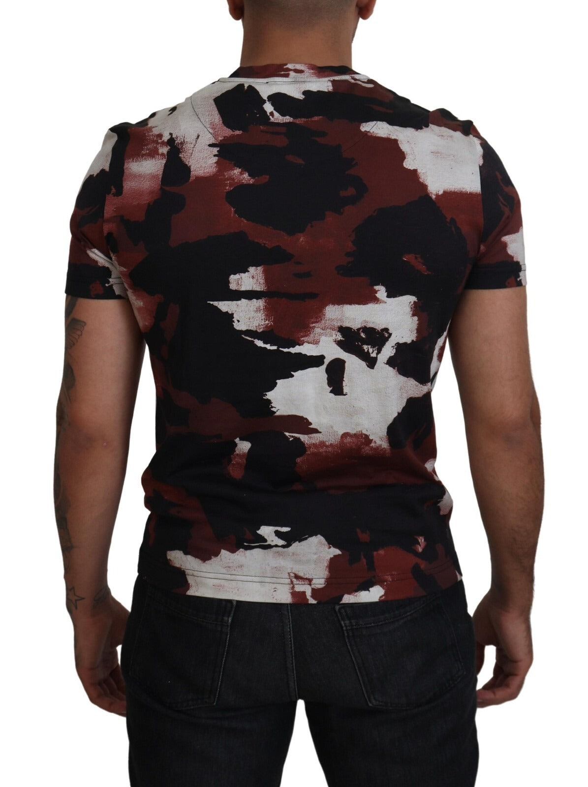 Elevate your wardrobe with the Dolce & Gabbana Multicolor Tie Dye Cotton Crew Neck T-shirt, a masterpiece of Italian craftsmanship that embodies playful sophistication and luxurious comfort.