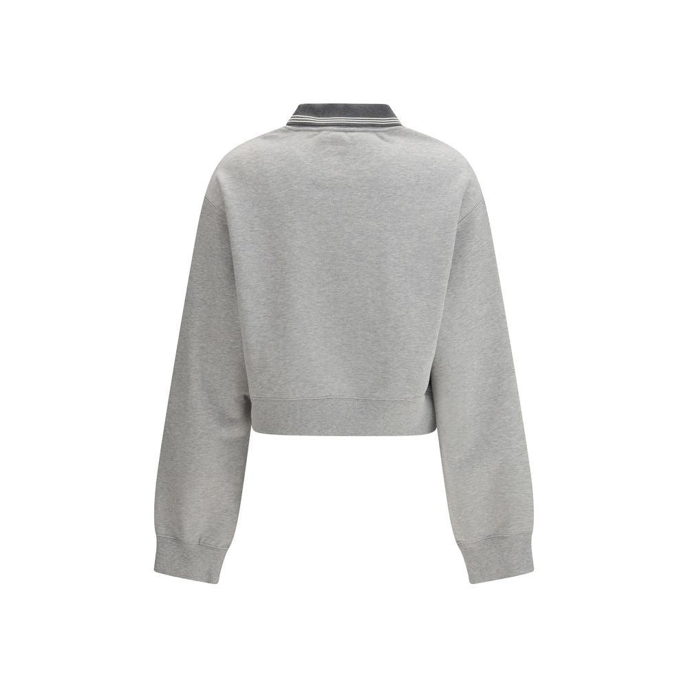 Miu Miu gray cotton sweatshirt back view