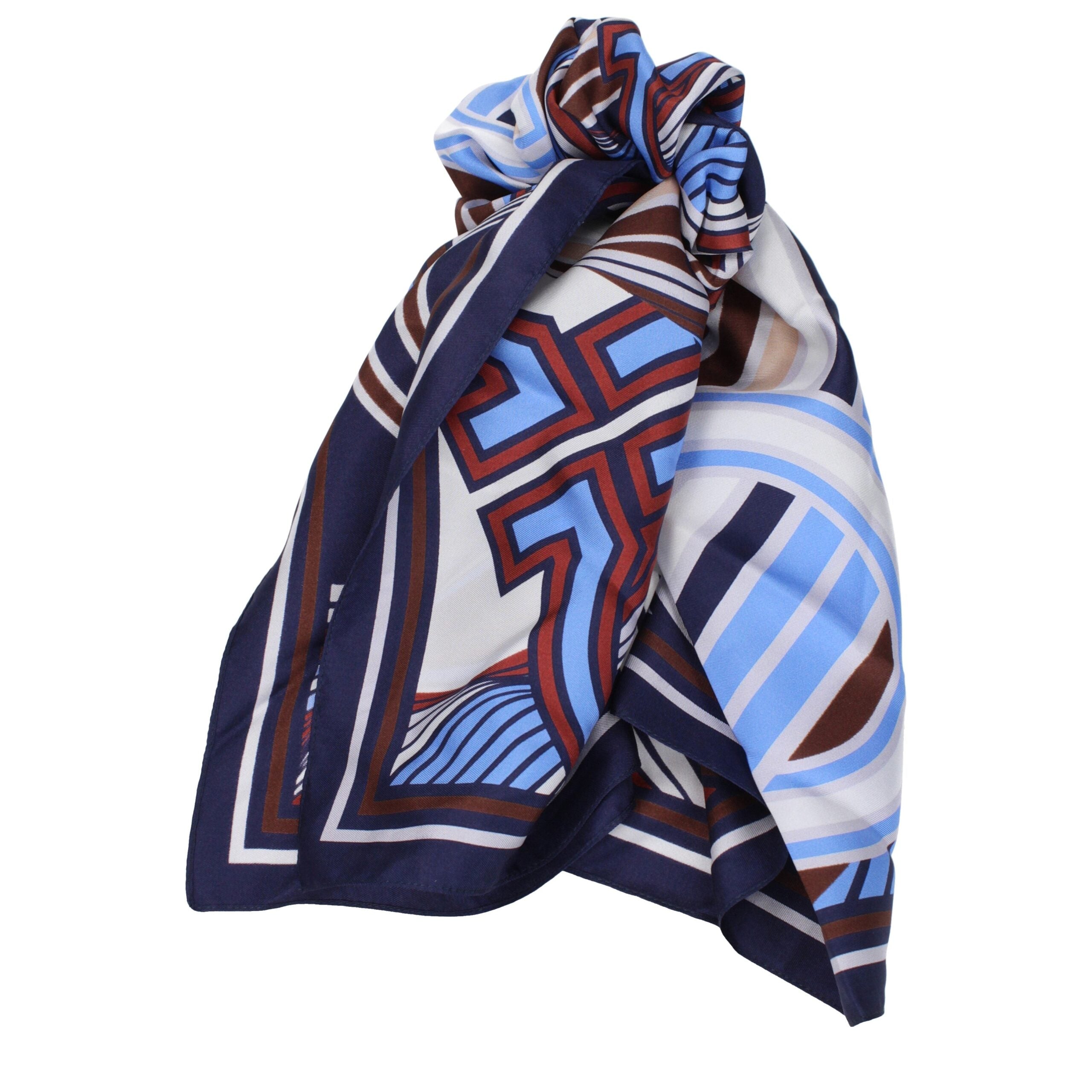 Salvatore Ferragamo multicolor silk foulard luxury scarf