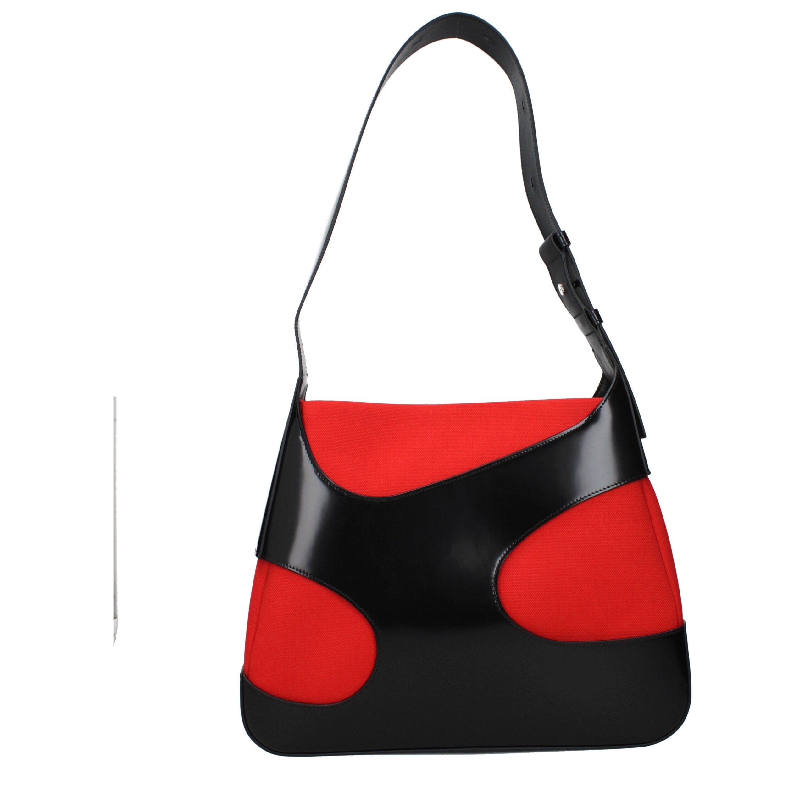 Salvatore Ferragamo black fabric shoulder bag back view