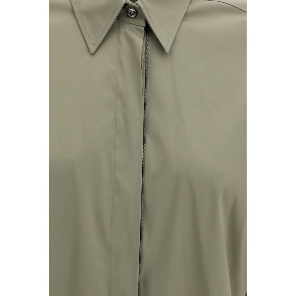 Brunello Cucinelli bicolor cotton dress shirt – luxury shirt