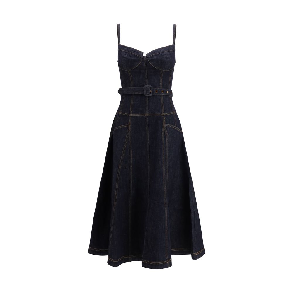 Experience the allure of the Self-Portrait Blue Cotton Casual Dress, where luxurious cotton meets exquisite design, perfect for any elegant occasion.